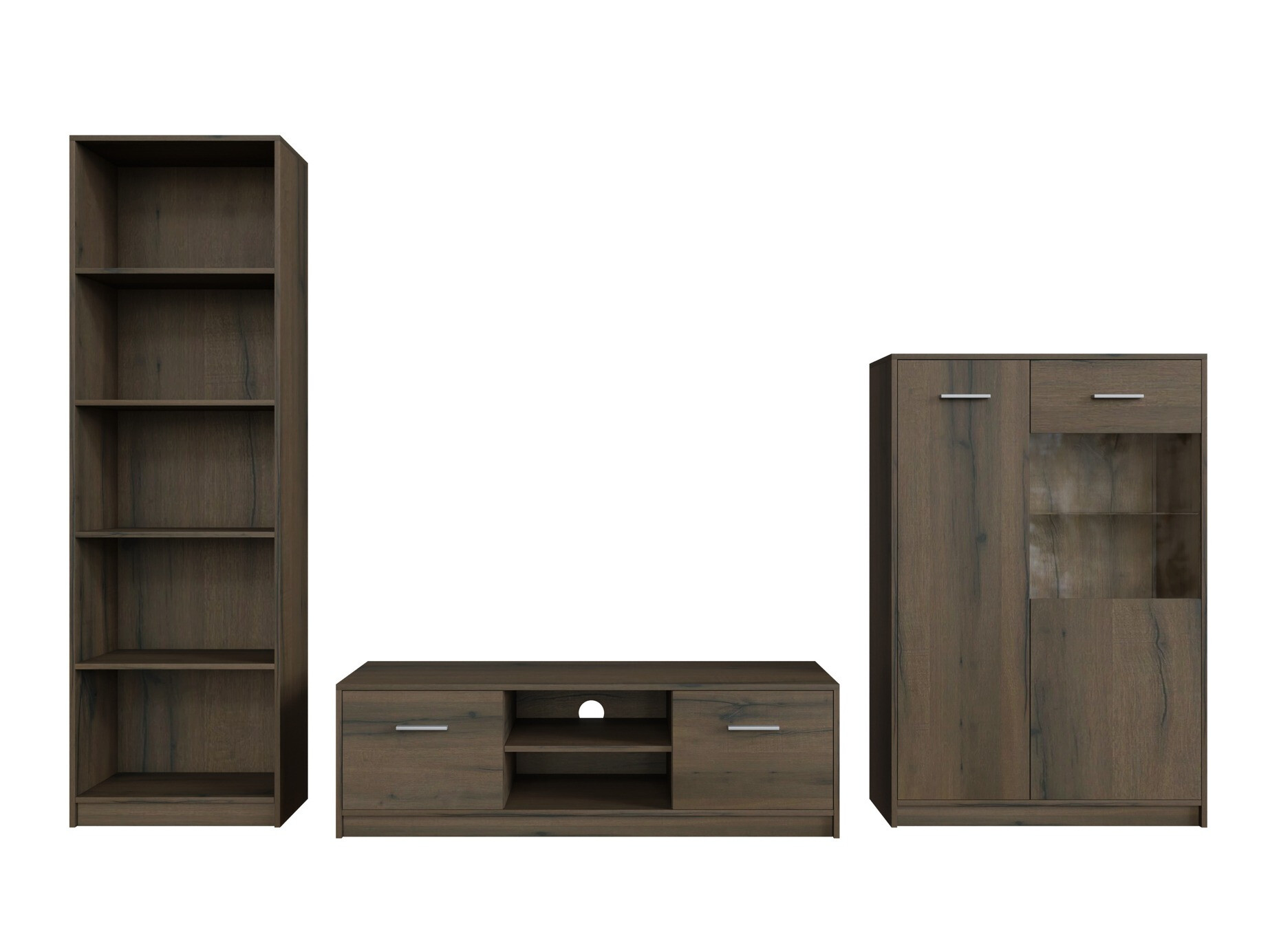 Komplet za dnevno sobo Novsore 164 (Temen hrast)