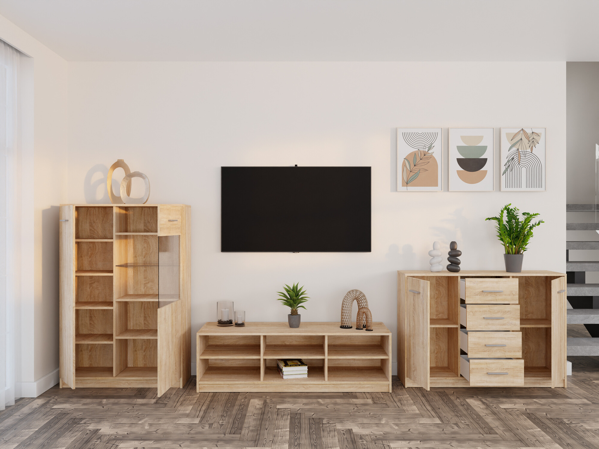 Komplet za dnevno sobo Novsore 165 (Sonoma hrast)