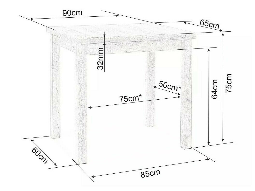 Miza Detroit 348 (Kašmir + Hrast)