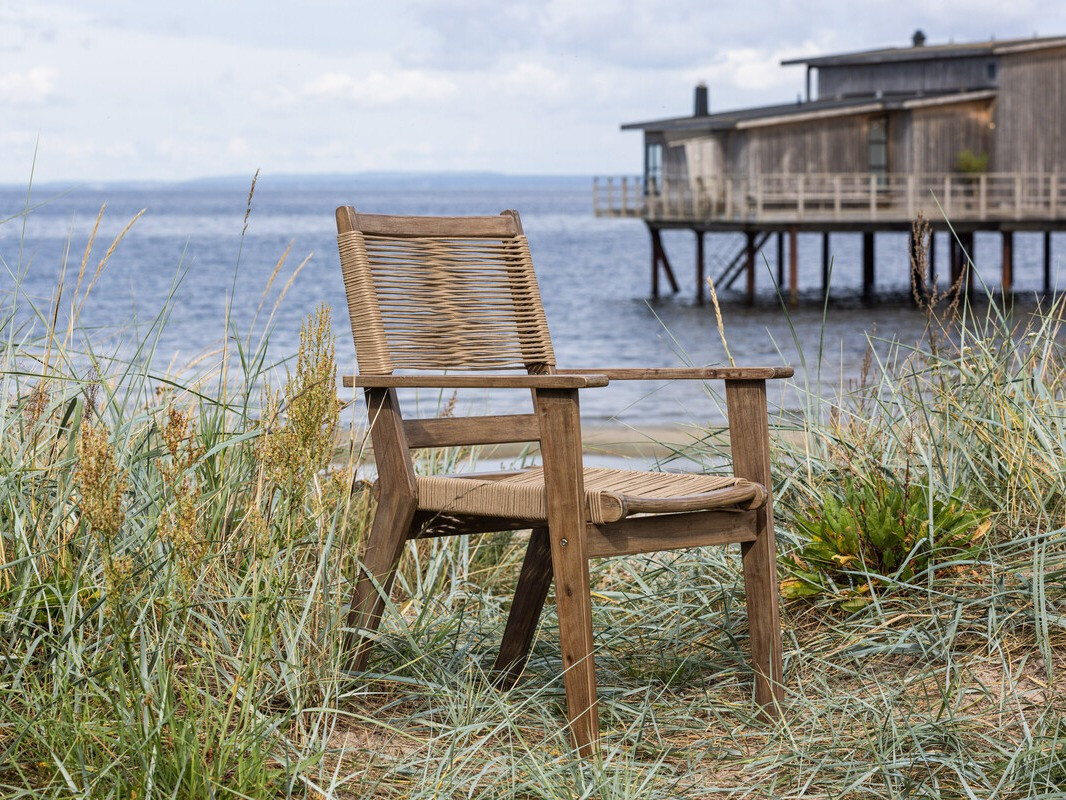 Vrtni stol Dallas 4772 (Temno rjava + Akacijev)