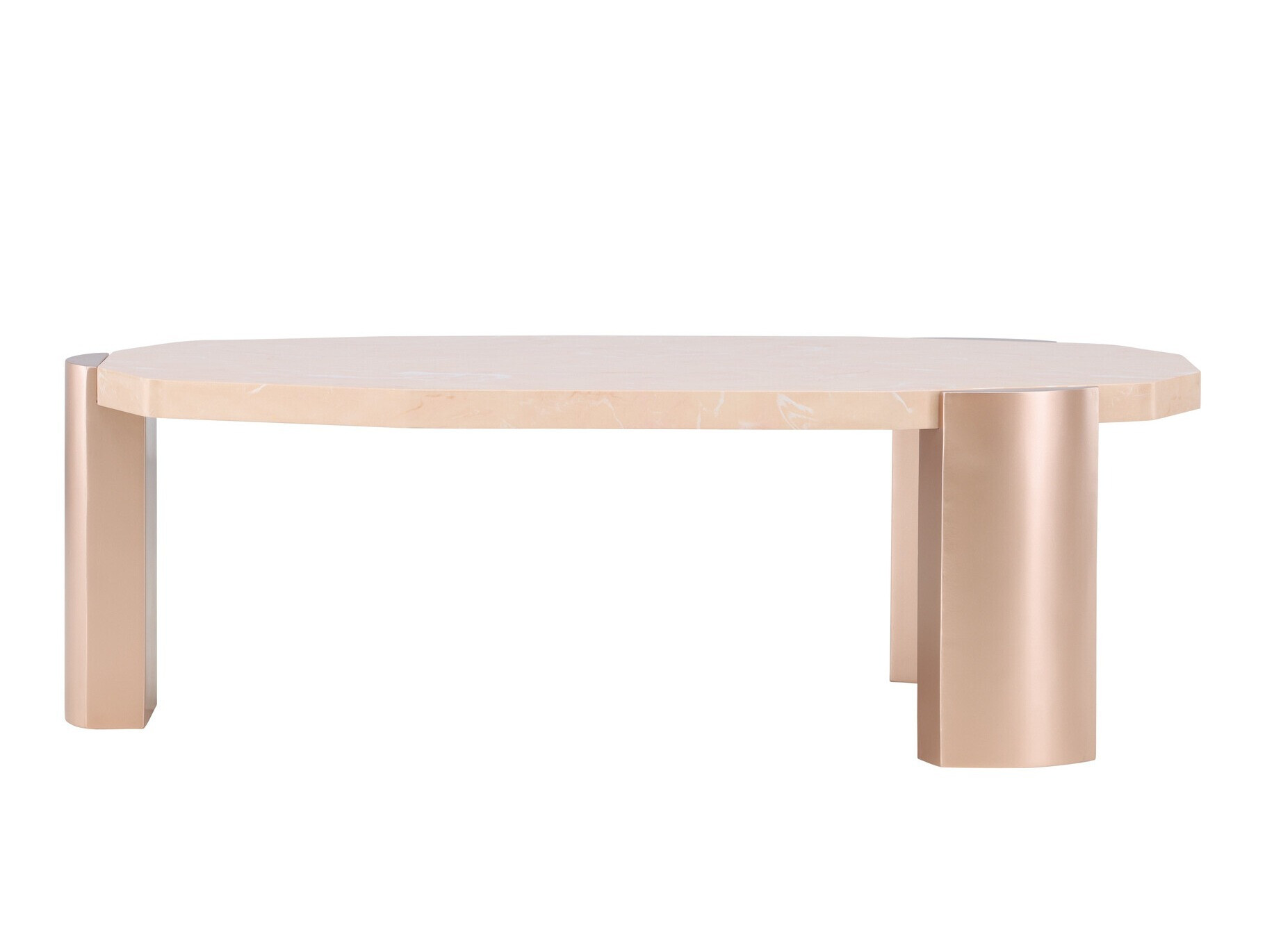 Klubska mizica Dallas 4792 (Bež + Rjavi marmor)