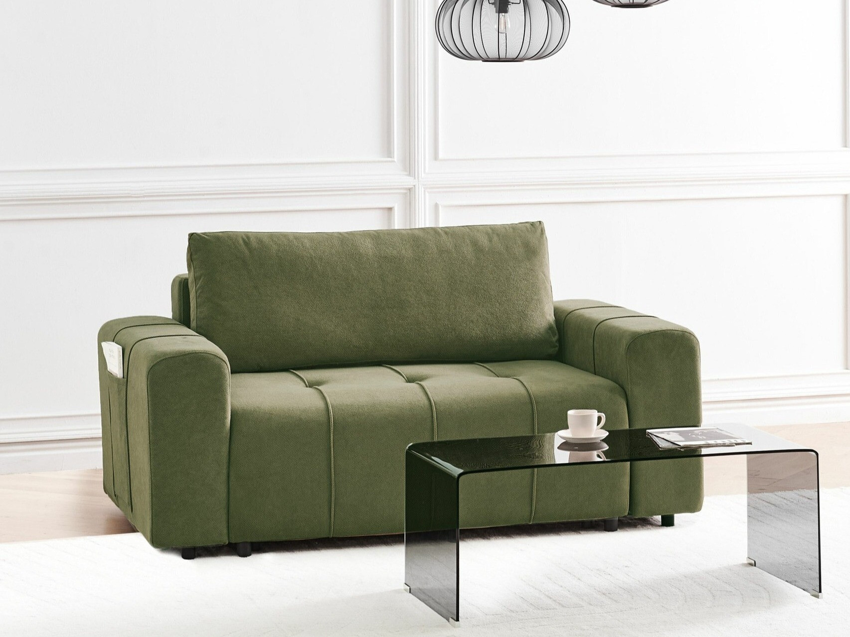 Raztegljiv kavč Mirtivi 101 (Zelena)