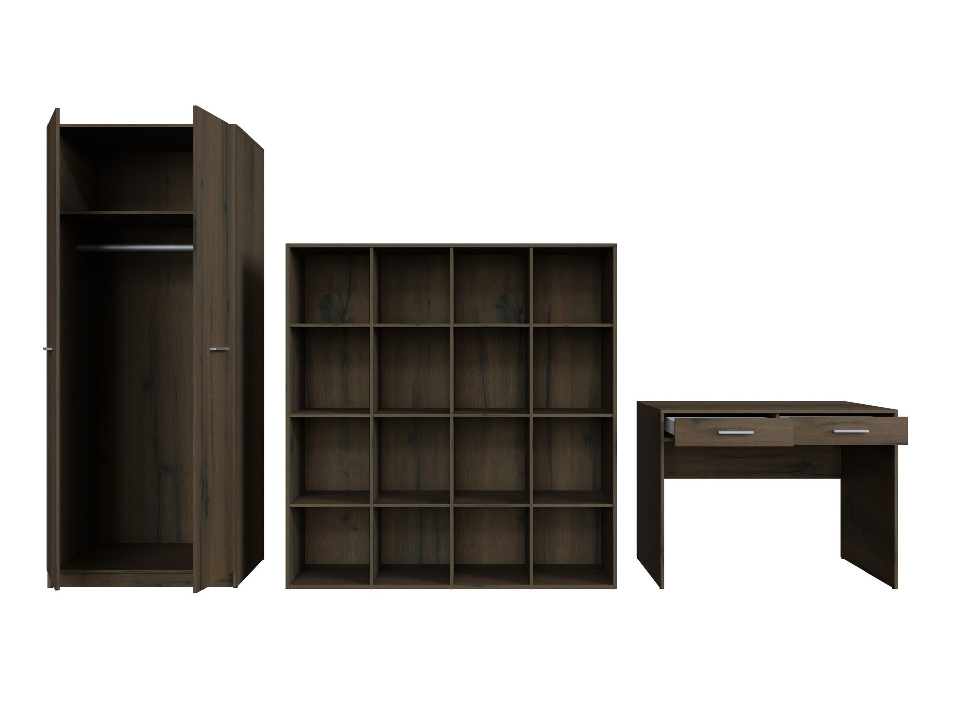 Komplet za domačo pisarno Novsore 166 (Temen hrast)