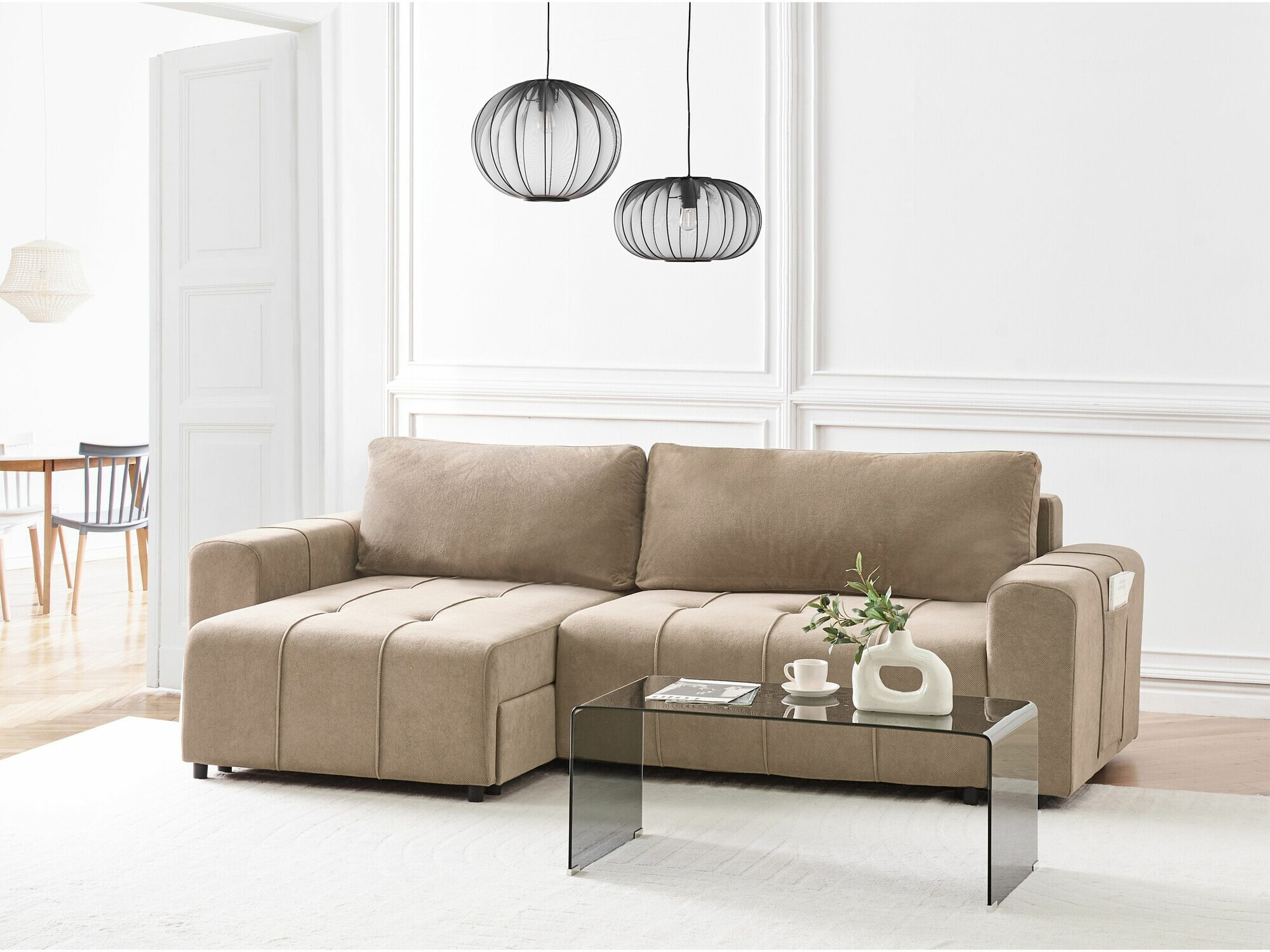 Kotna garnitura Mirtivi 104 (Rjava)