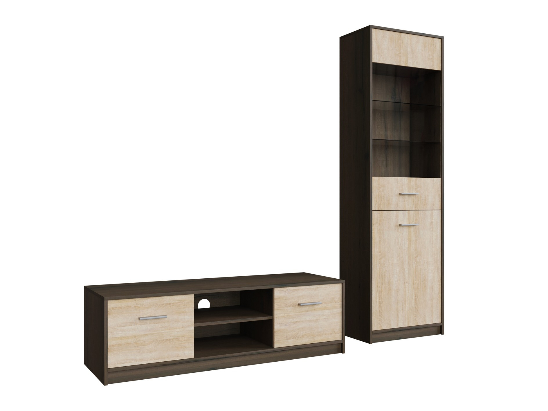 Dnevni prostor Novsore 161 (Temen hrast + Sonoma hrast)