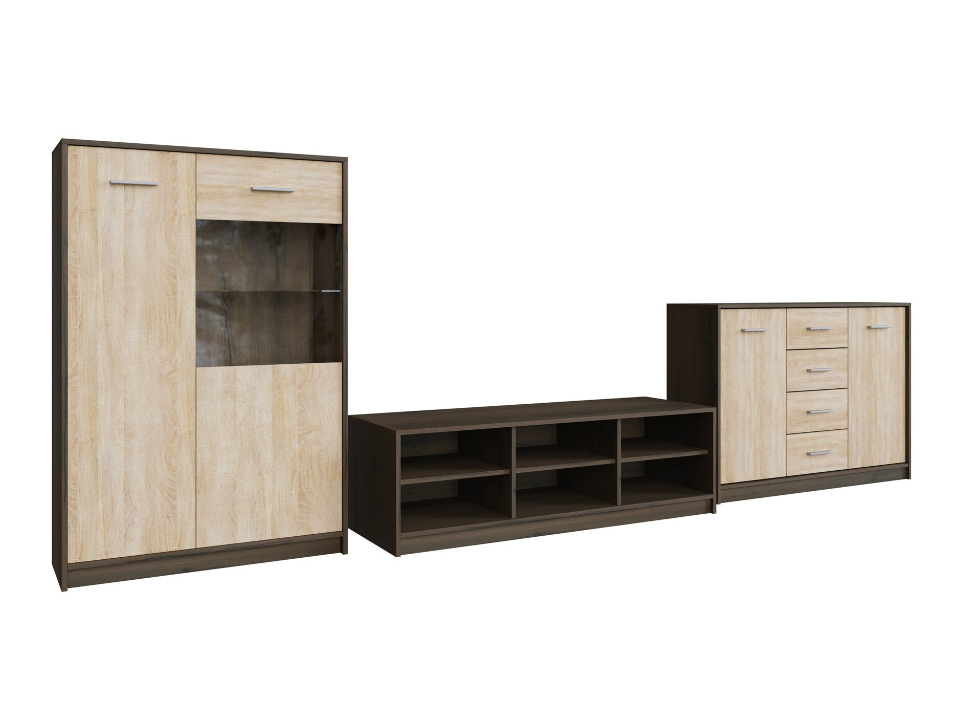 Dnevni prostor Novsore 165 (Temen hrast + Sonoma hrast)