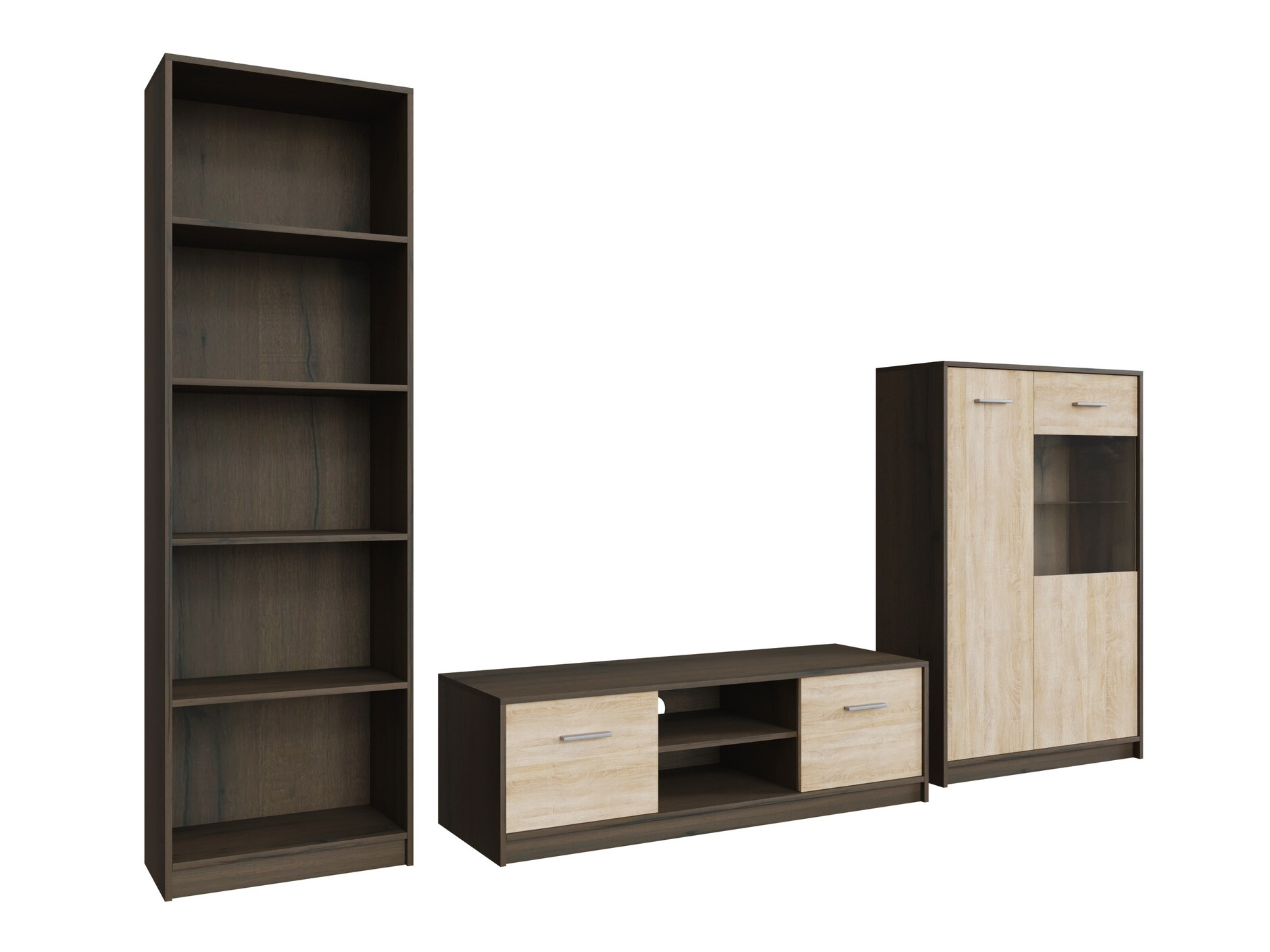 Komplet za dnevno sobo Novsore 164 (Temen hrast + Sonoma hrast)