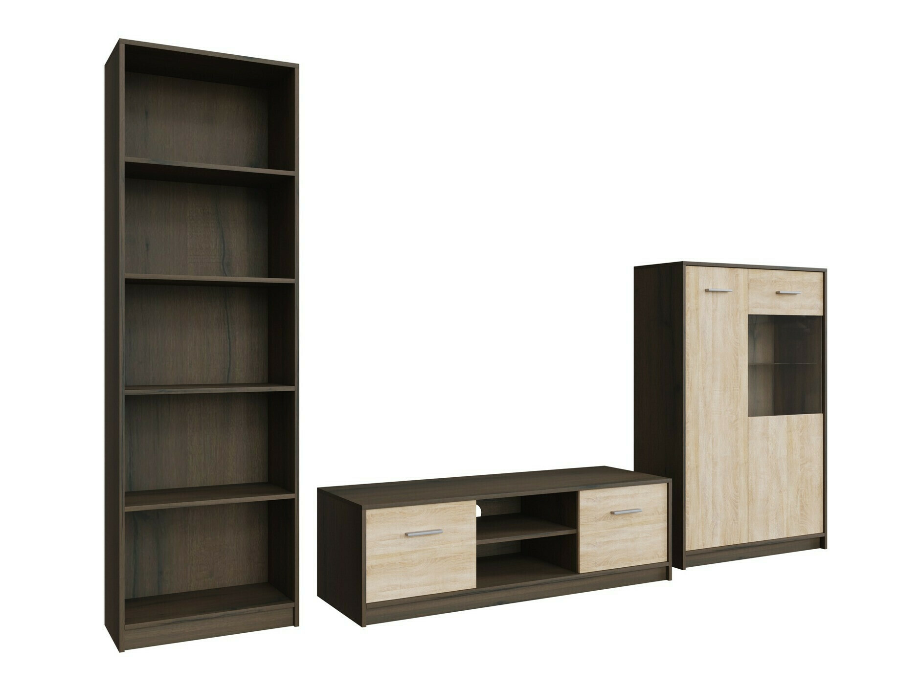 Komplet za dnevno sobo Novsore 164 (Temen hrast + Sonoma hrast)