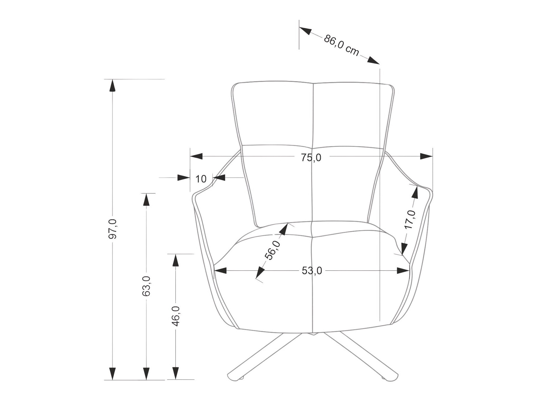 Fotelj Houston 1928 (Cappuccino)
