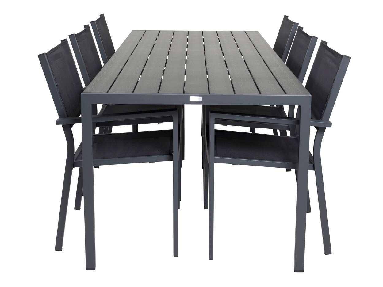 Komplet mize in stolov Dallas 4806 (Črna)