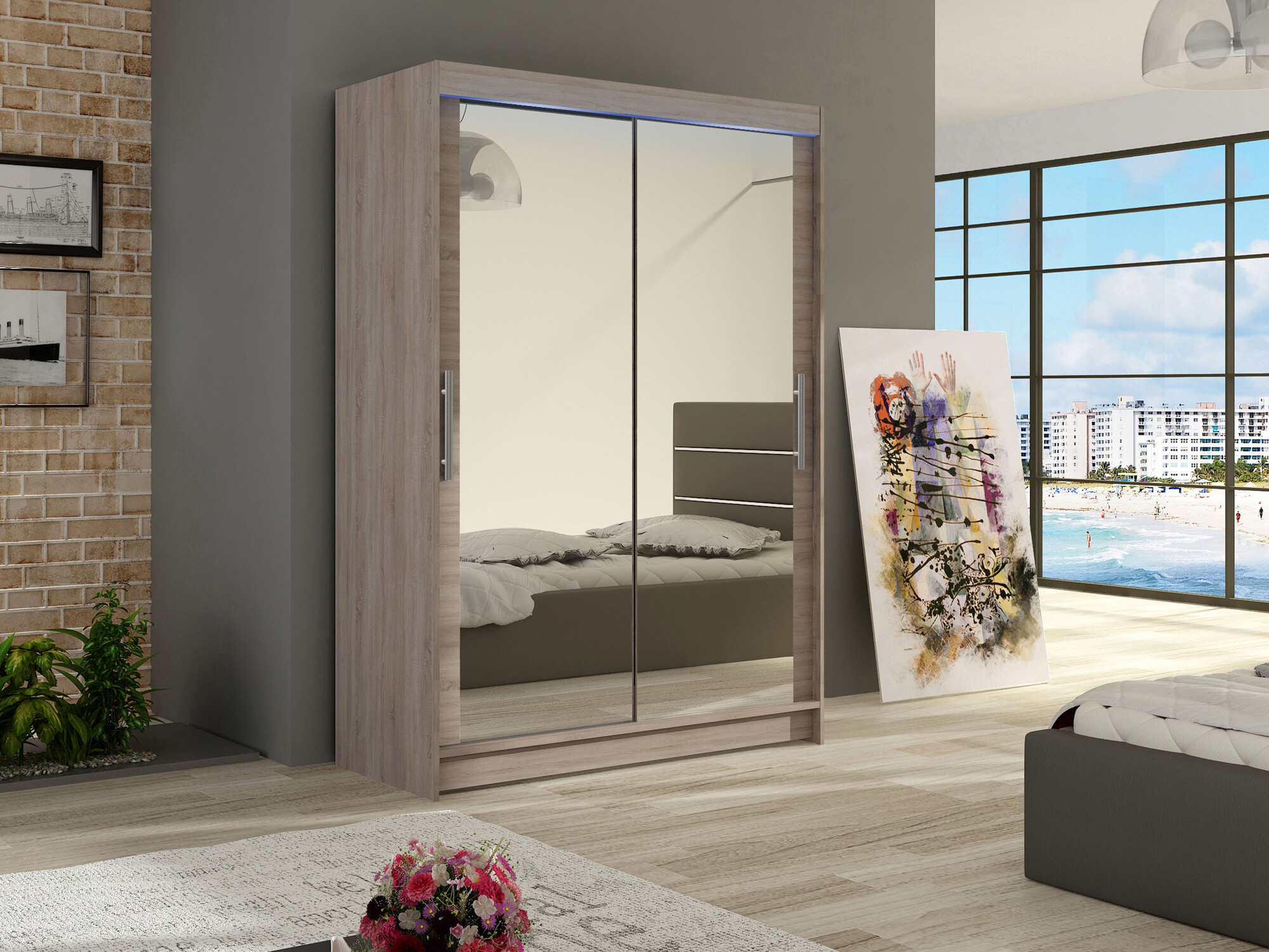 Garderobna omara Closico 129 (Tartuf hrast)