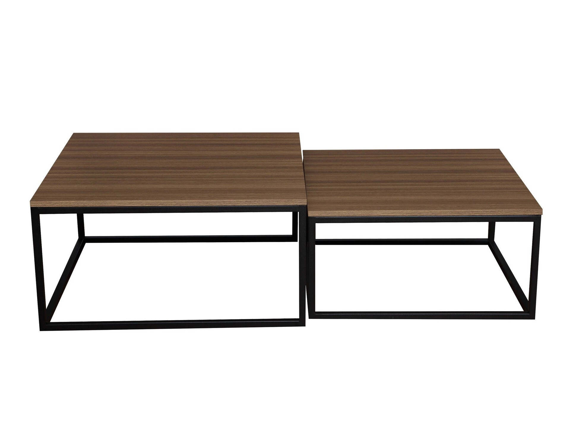 Komplet klubskih mizic Oswego 101 (Oreh + Črna)