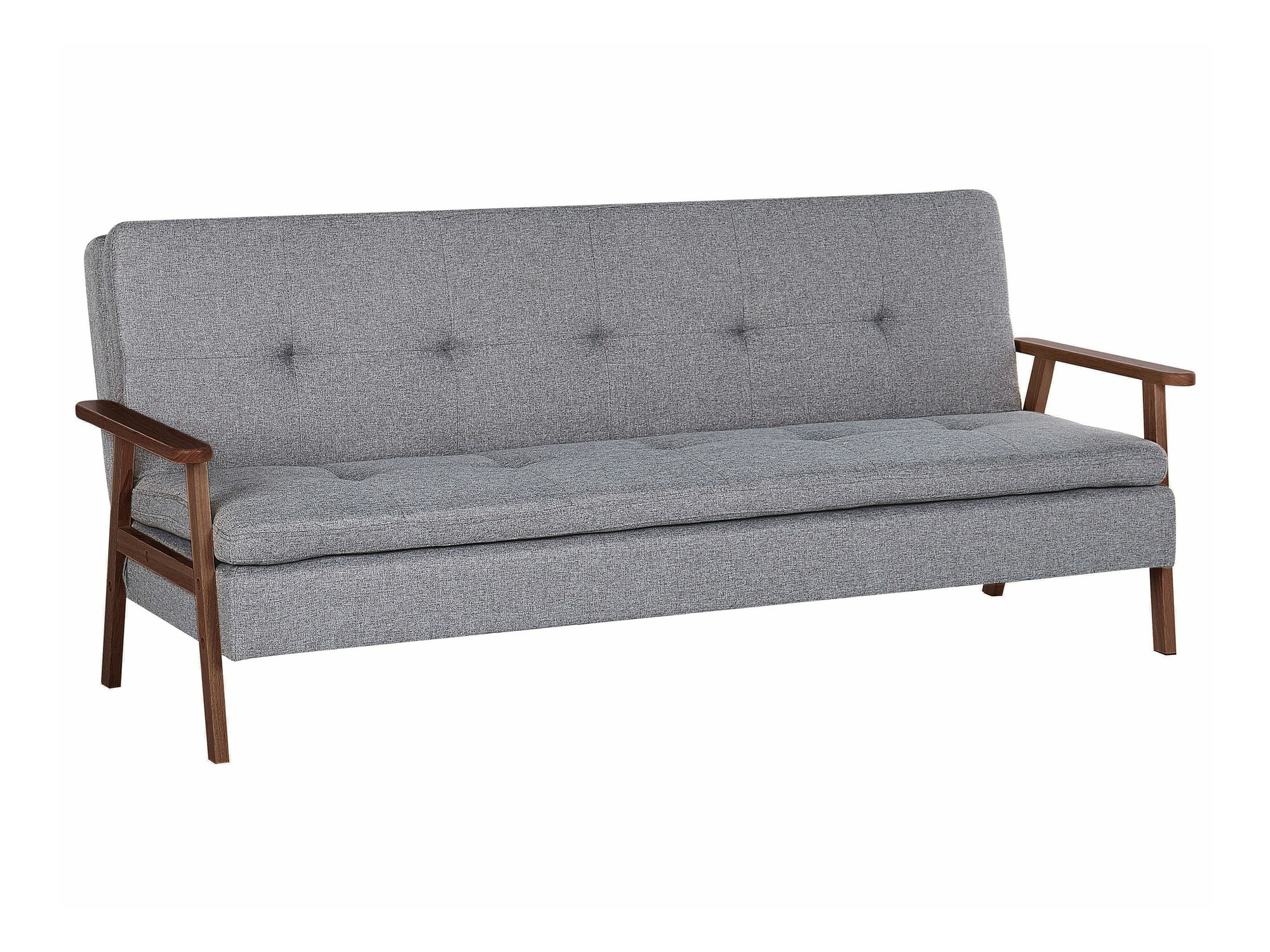 Raztegljiv kavč Berwyn 2566 (Svetlo siva + Temen les)