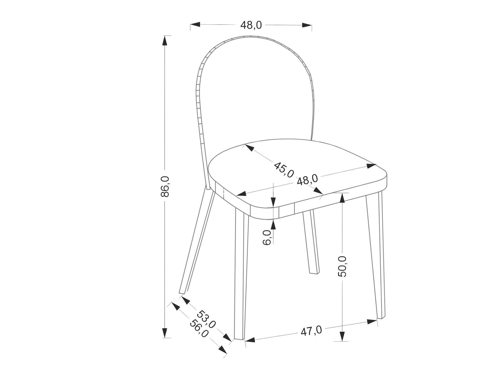 Stol Houston 1931 (Siva + Hrast)