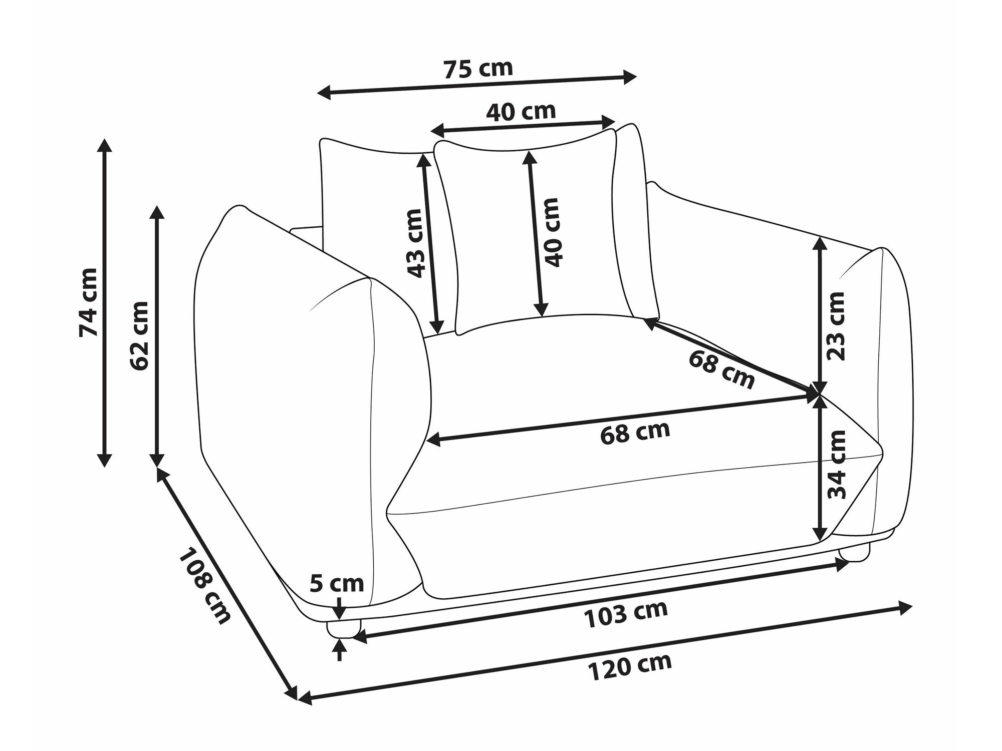 Fotelj Berwyn 2567 (Zelena)