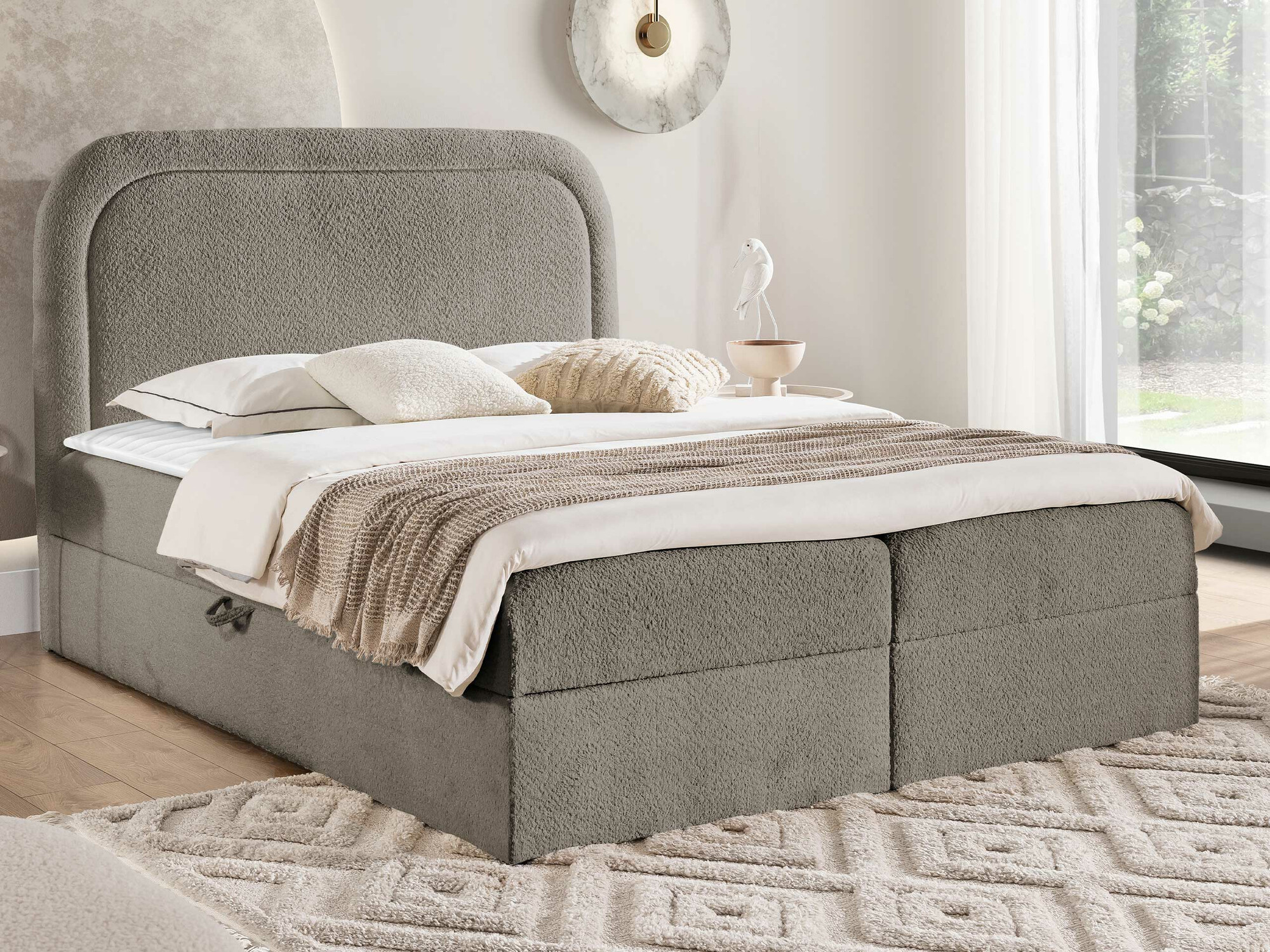 Boxspring postelja Baltimore 197 (Coral 50)