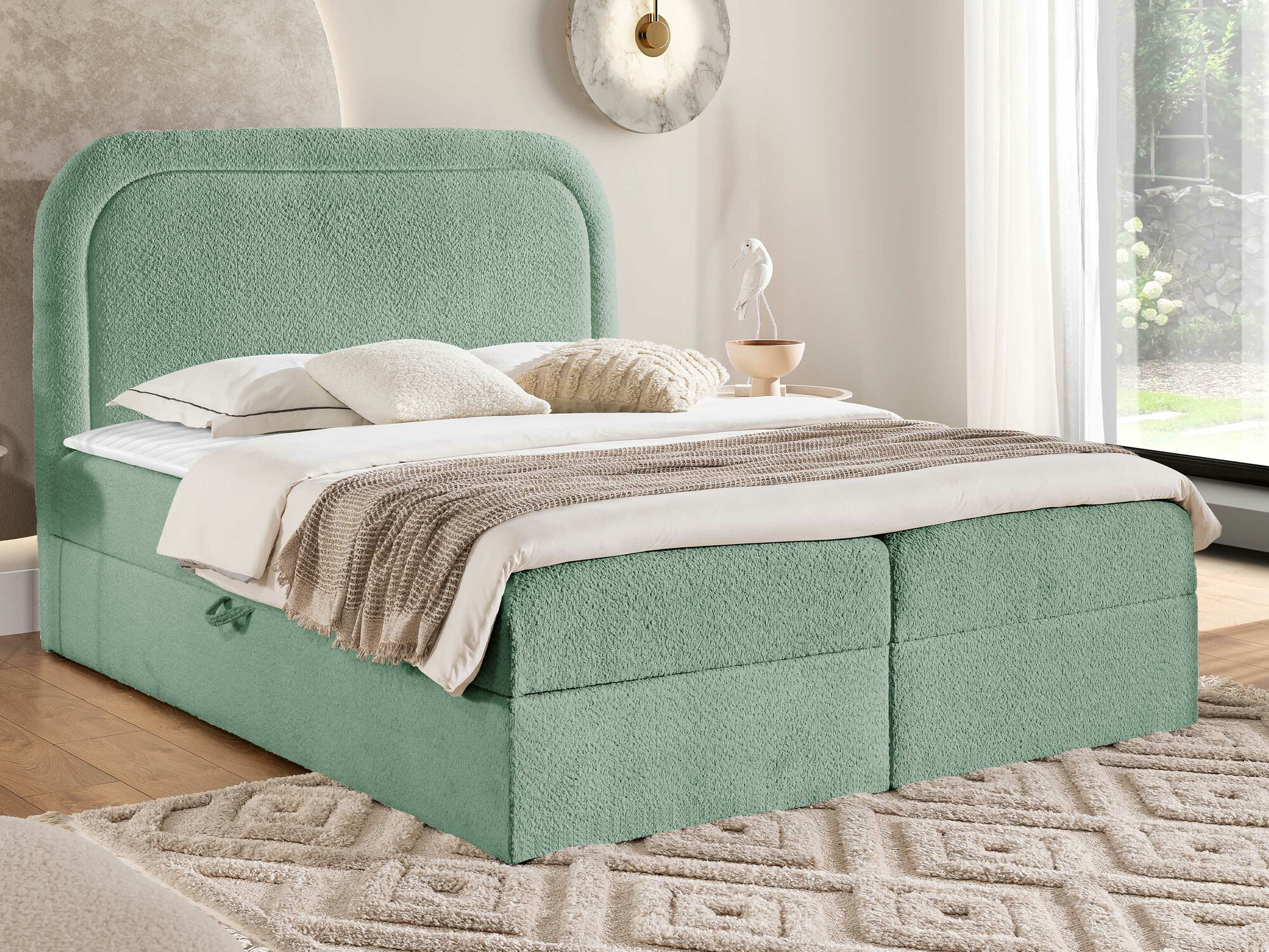 Boxspring postelja Baltimore 197 (Coral 55)