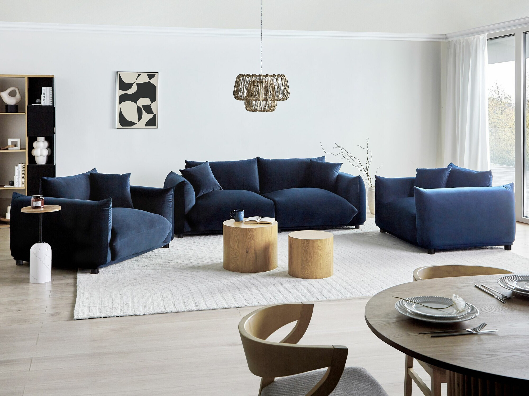 Kavč Berwyn 1360 (Temno modra)