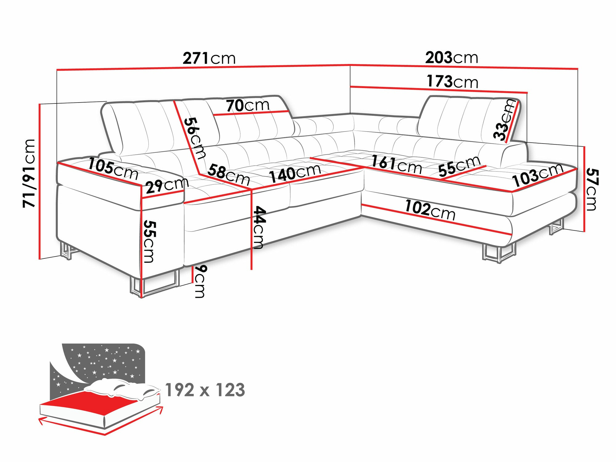 Kotna garnitura Comfivo Anima (Fresh 11)
