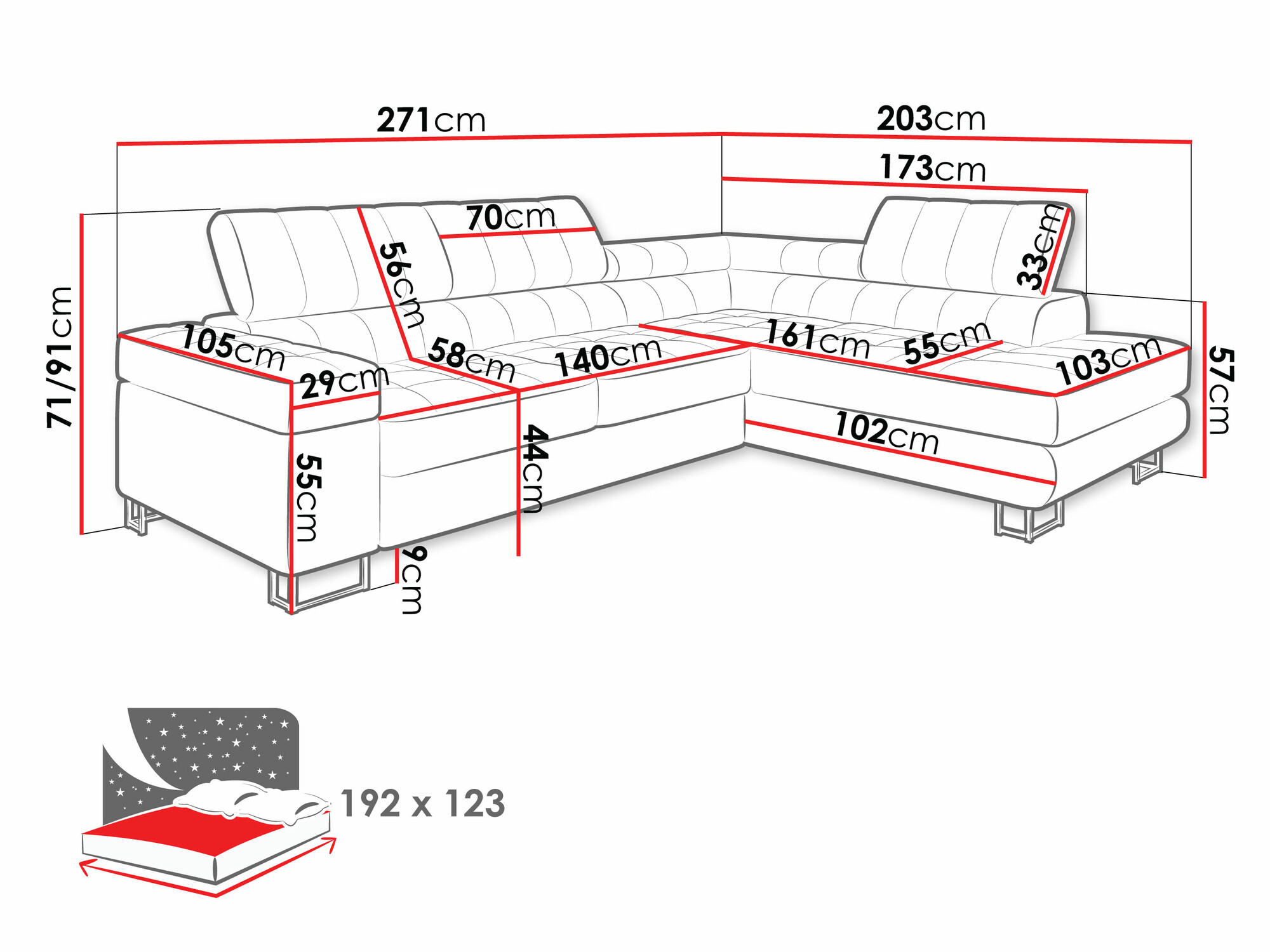 Kotna garnitura Comfivo Anima (Fresh 13)