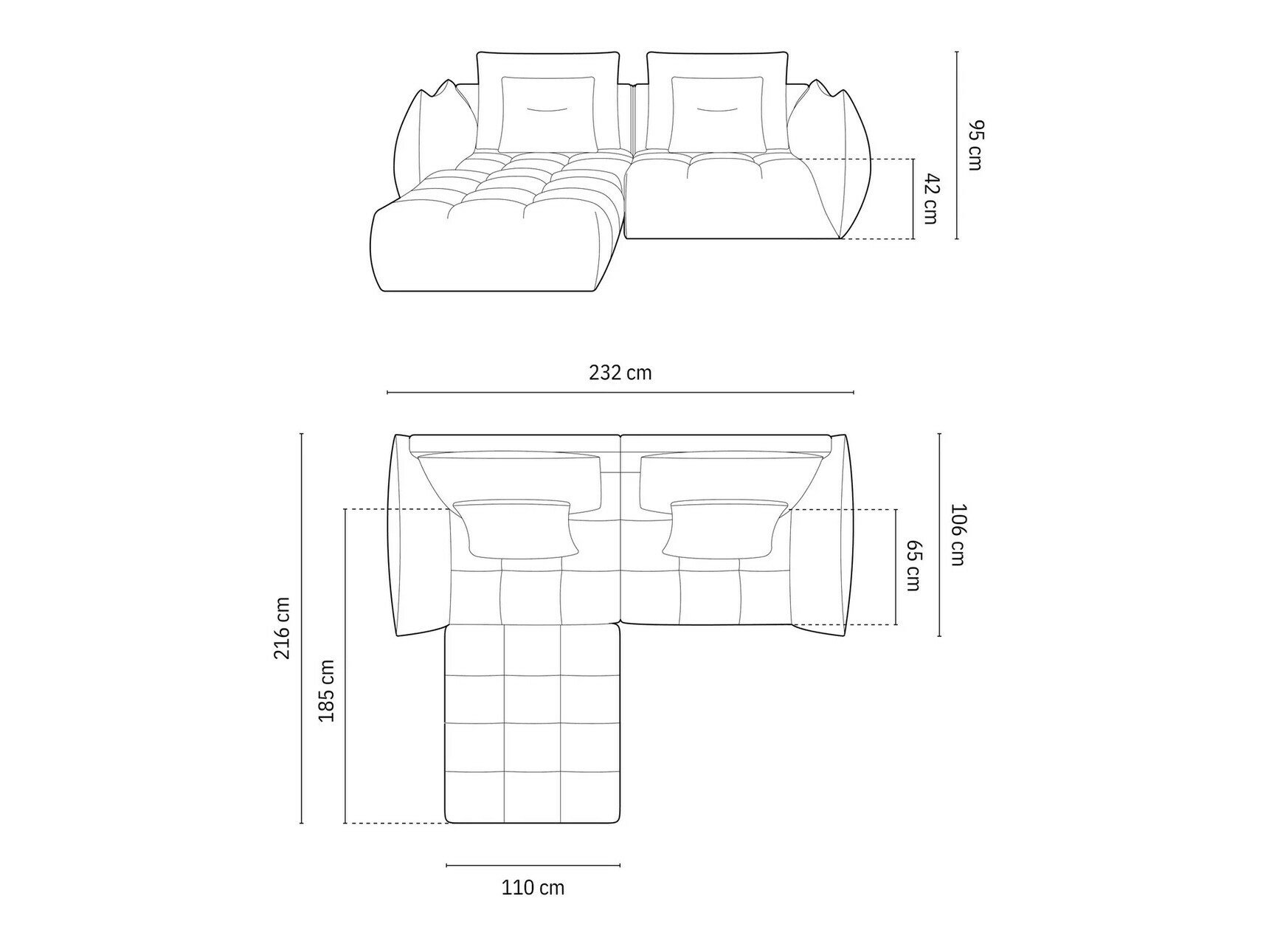 Modularna kotna sedežna garnitura Benorli 102 (City 83)