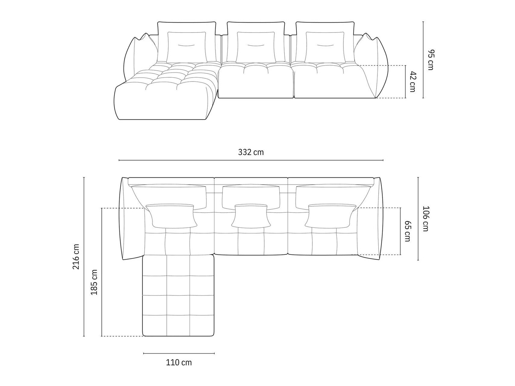 Modularna kotna sedežna garnitura Benorli 103 (City 05)