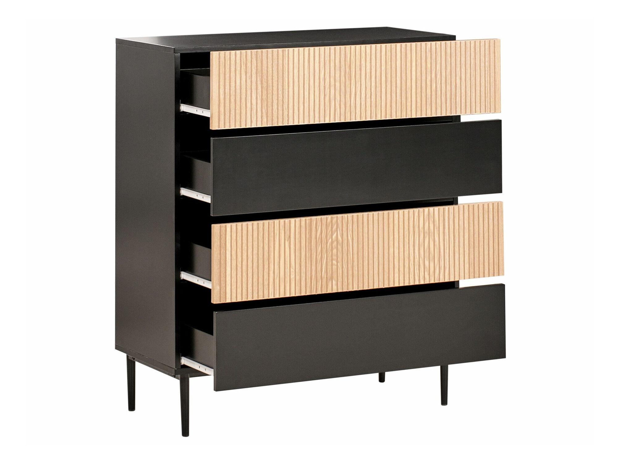 Komoda Floalu 102 (Črna + Rjava)