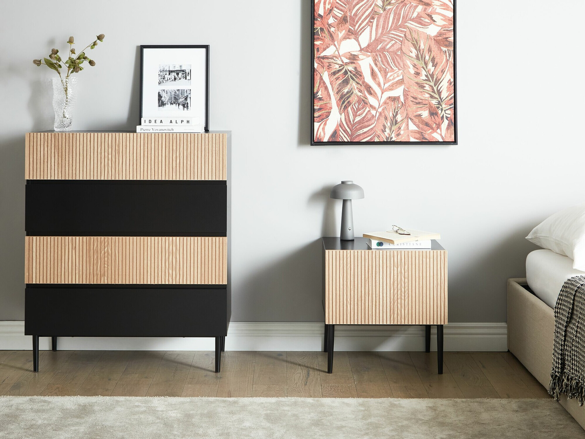 Komoda Floalu 102 (Črna + Rjava)