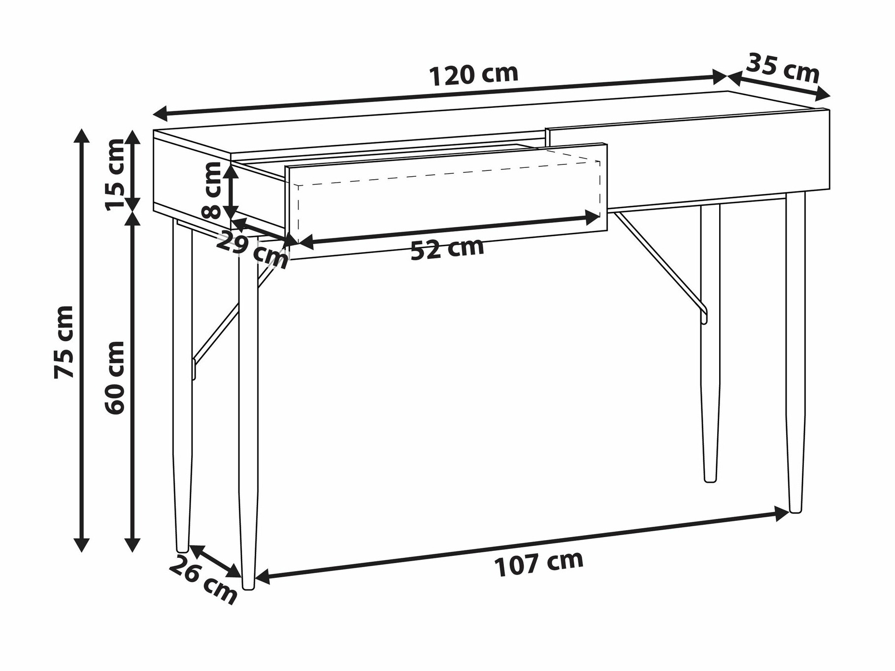 Konzolna miza Floalu 105