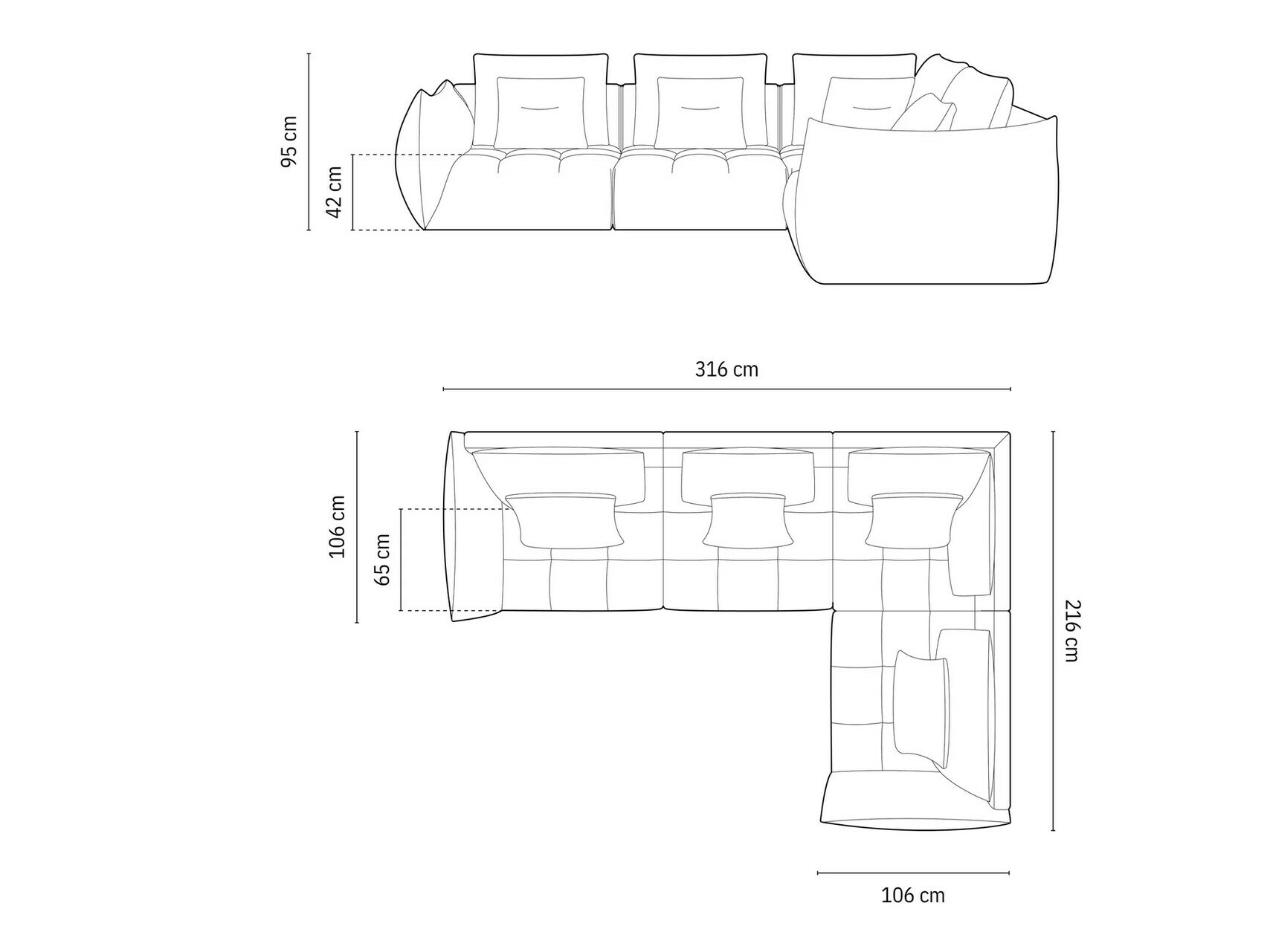 Modularna kotna sedežna garnitura Benorli 105 (Casino Forest)