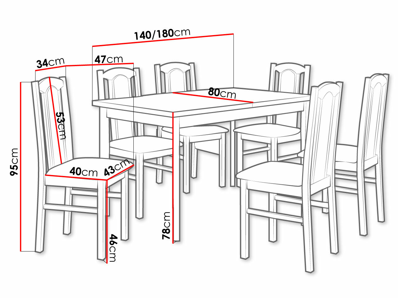 Jedilniški komplet Victorville 313 (Bela)
