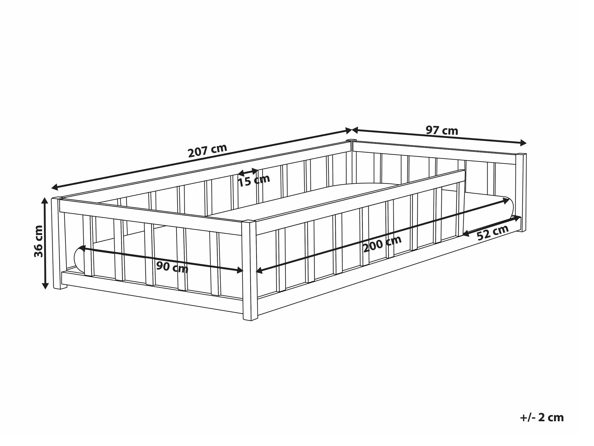 Postelja Berwyn 2580 (Svetel les)