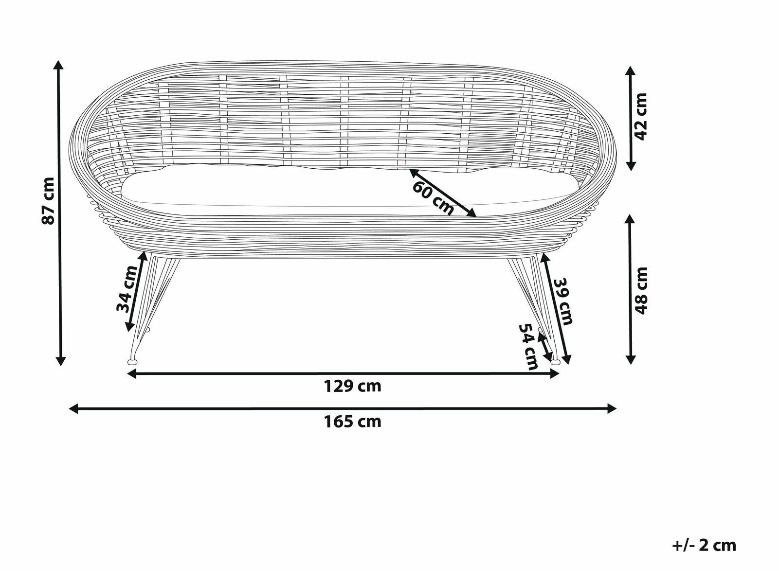 Vrtni kavč Marsona 100