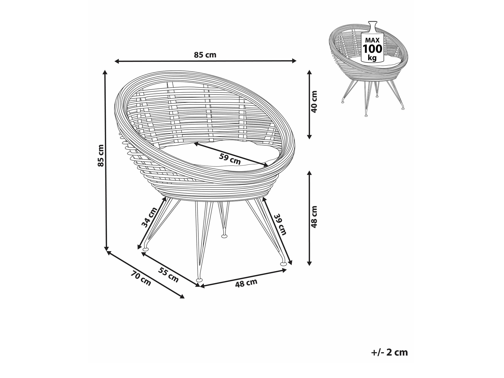 Vrtni stol Marsona 101