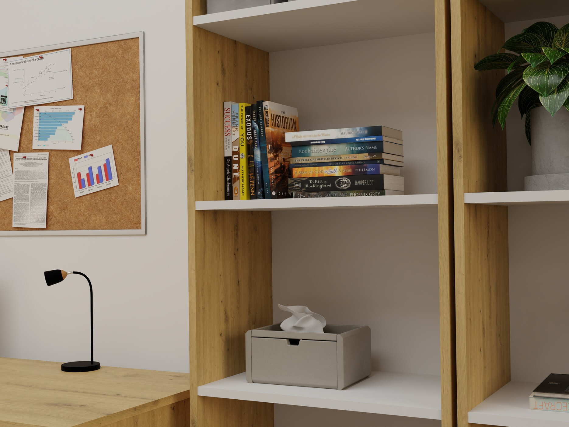 Regal Mandeville 188 (Artisan hrast + Bela)