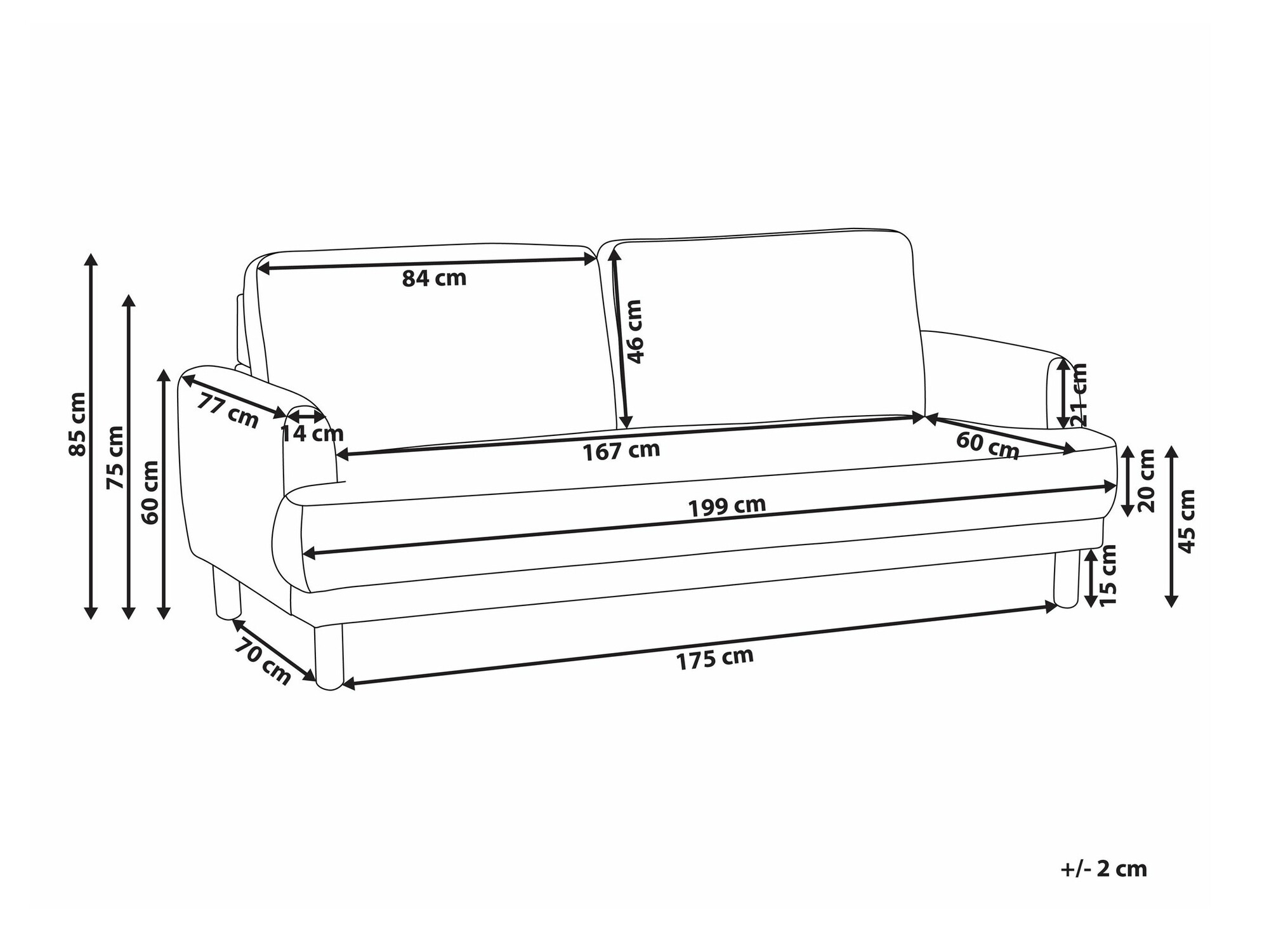 Kavč Berwyn 2587 (Krema)