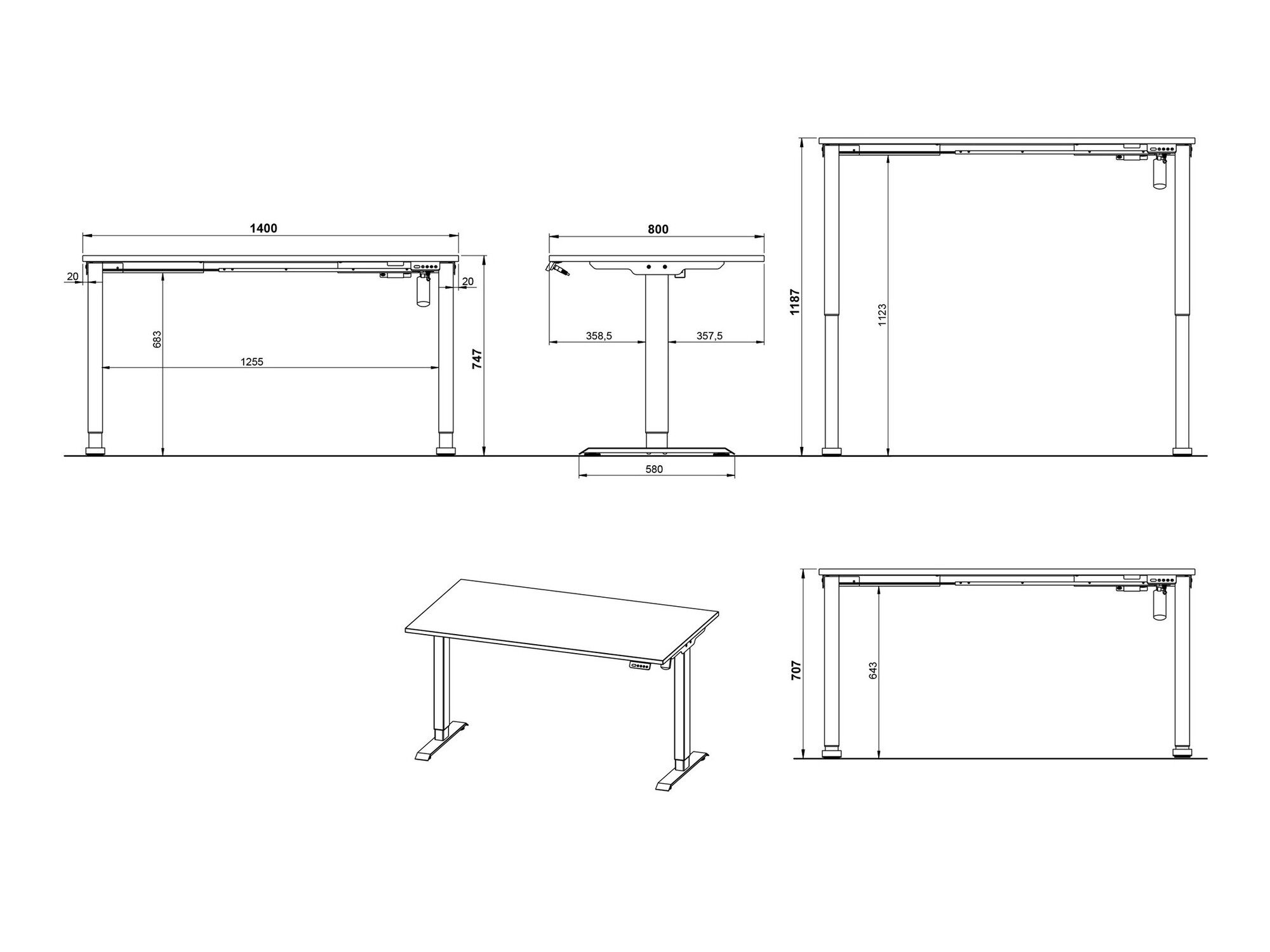 Komplet za domačo pisarno Solaro 104 (Kašmir)