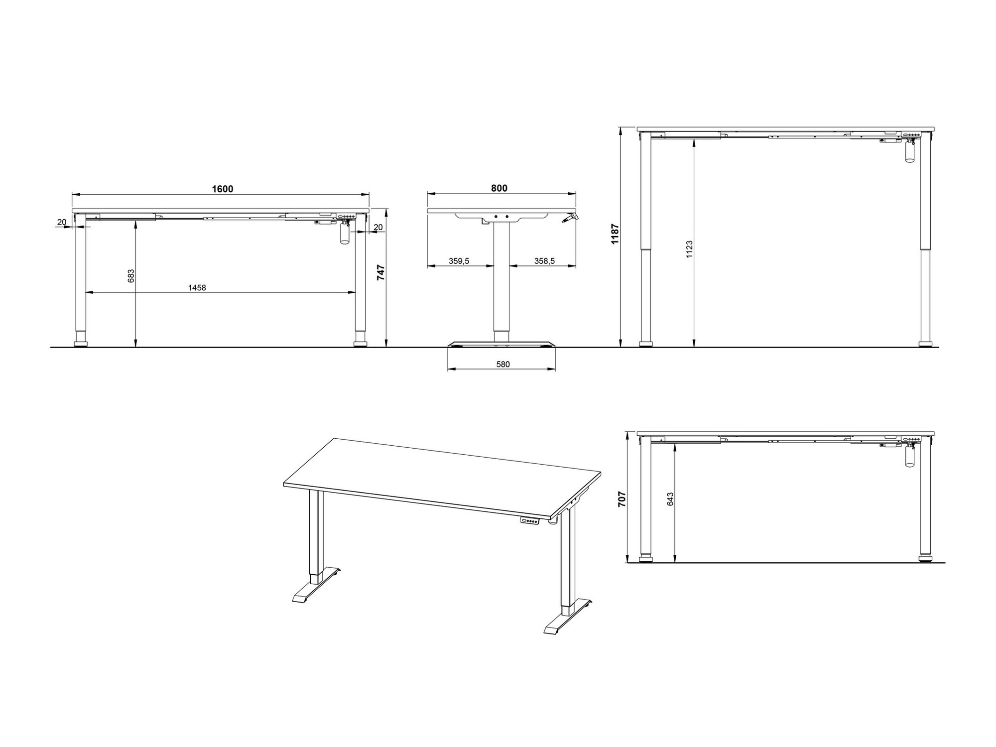 Komplet za domačo pisarno Solaro 105 (Kašmir)