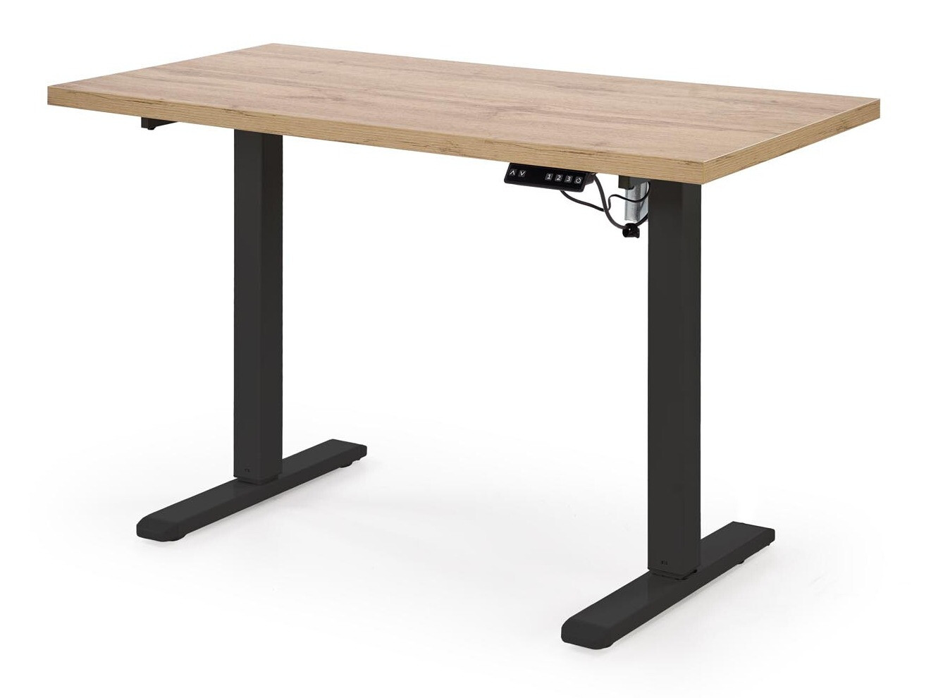 Dvižna pisalna miza Houston 1942 (Artisan hrast + Črna)