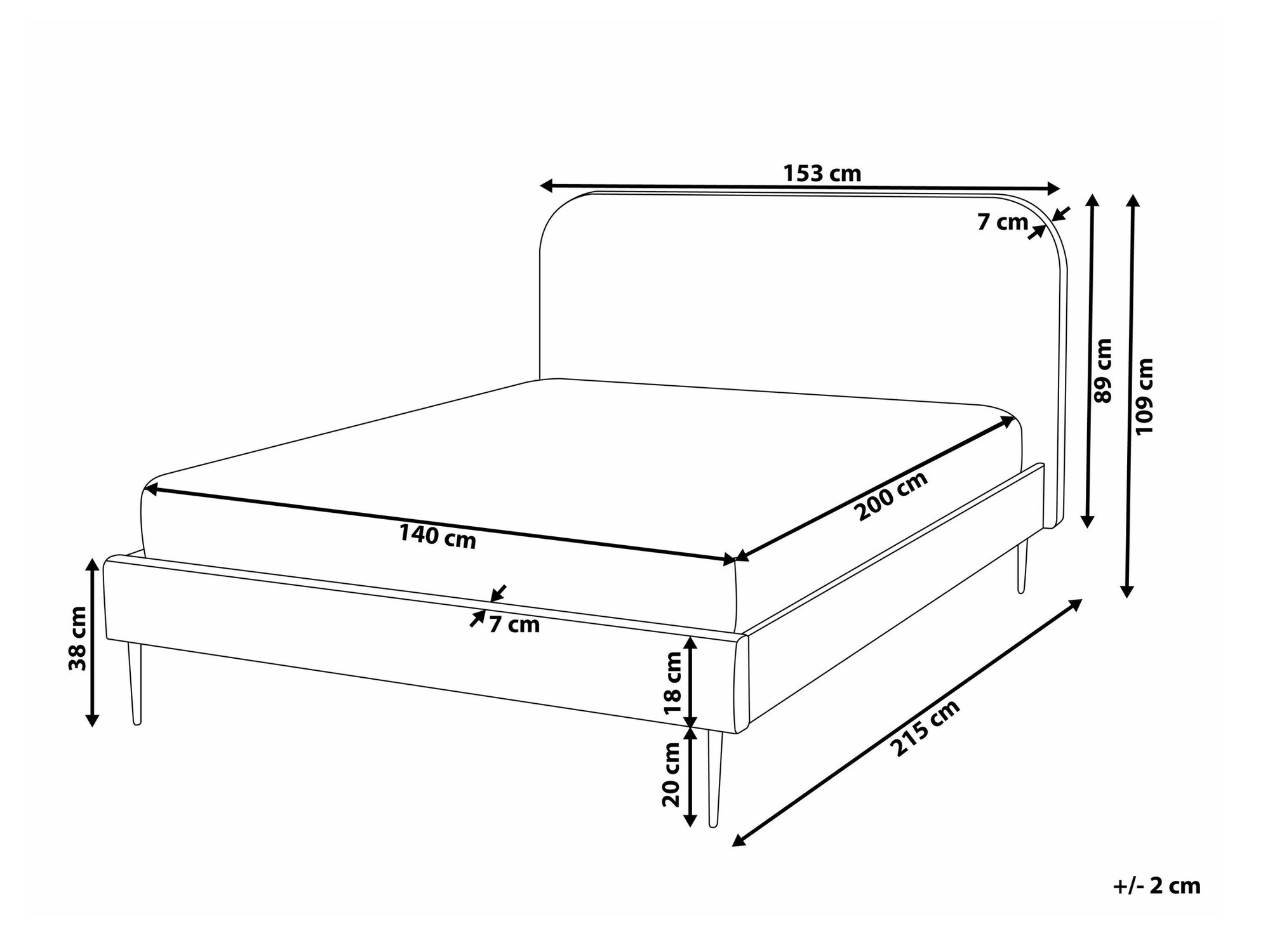 Postelja Berwyn 2591 (Svetlo siva)