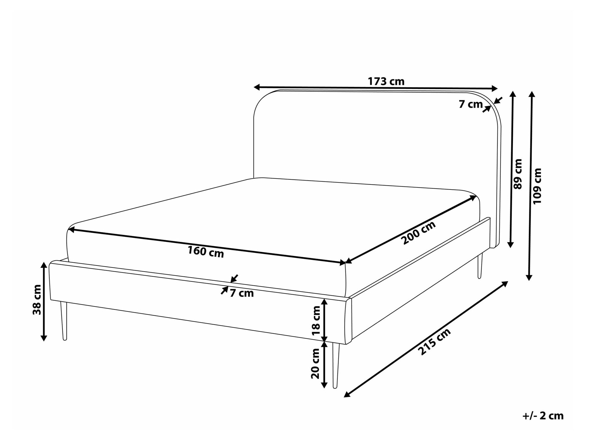 Postelja Berwyn 2591 (Svetlo siva)