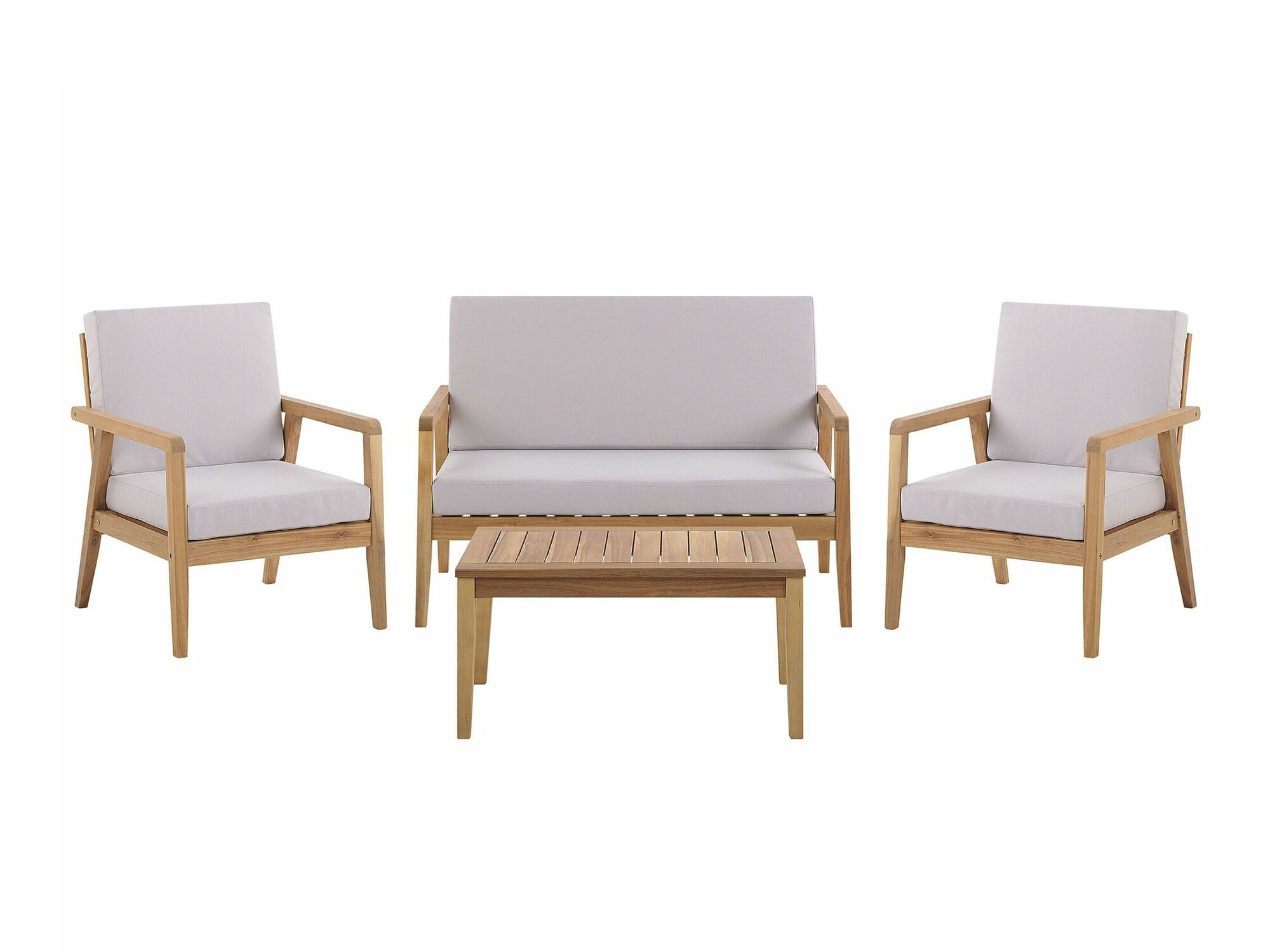 Komplet vrtnega pohištva Berwyn 2592 (Svetel les + Taupe)