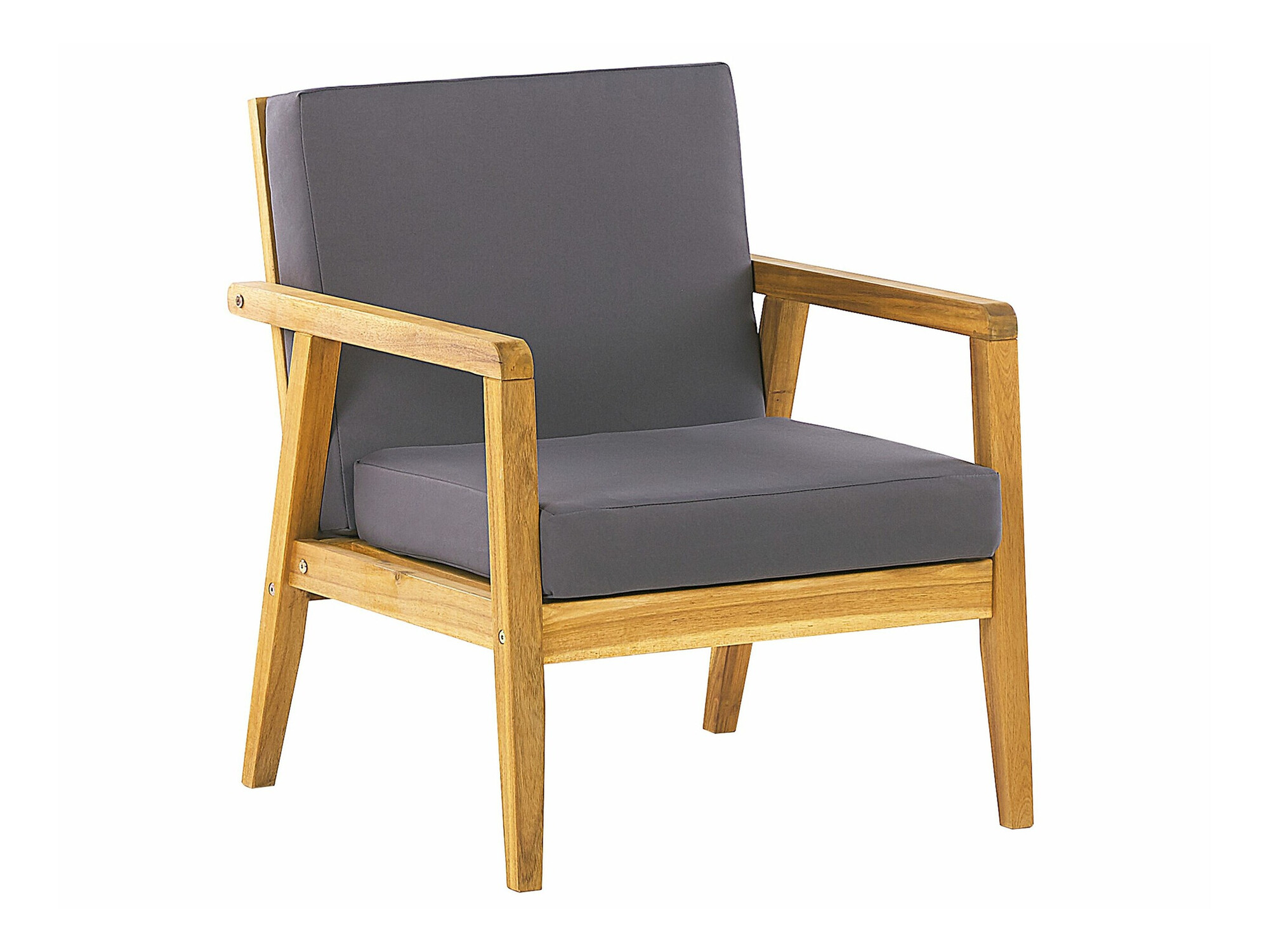 Komplet vrtnega pohištva Berwyn 2592 (Svetel les + Temno siva)