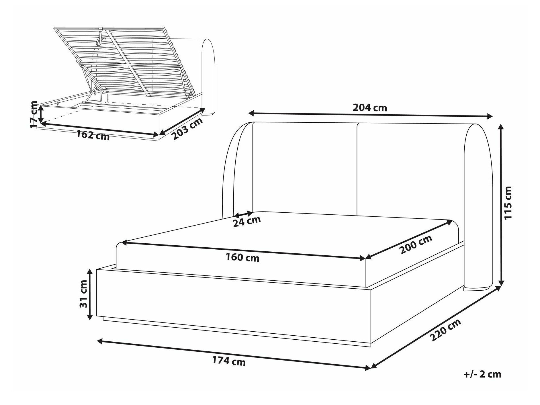 Postelja Berwyn 2593 (Bela)