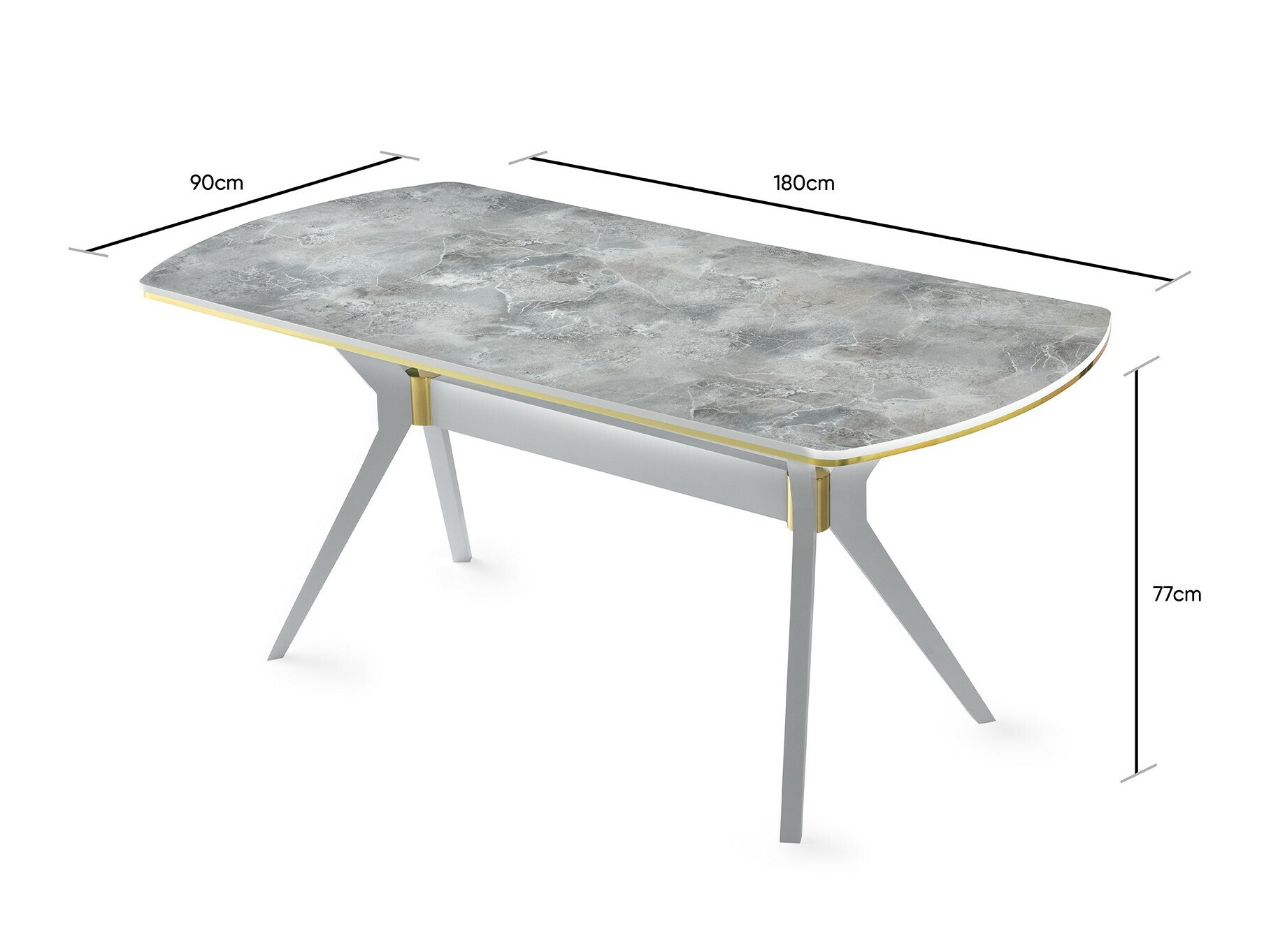 Miza Kailua 2469 (Sivi marmor)