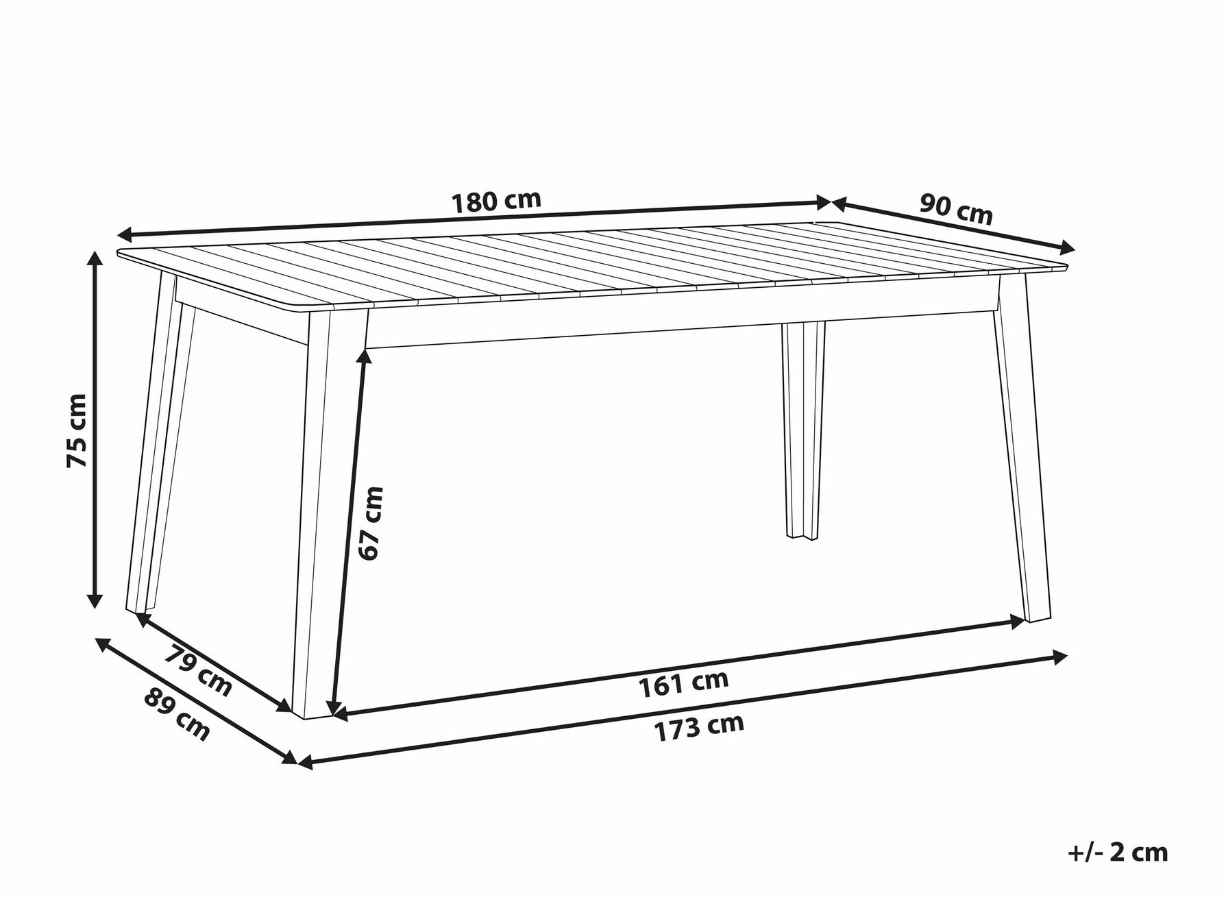 Vrtna miza Berwyn 2595
