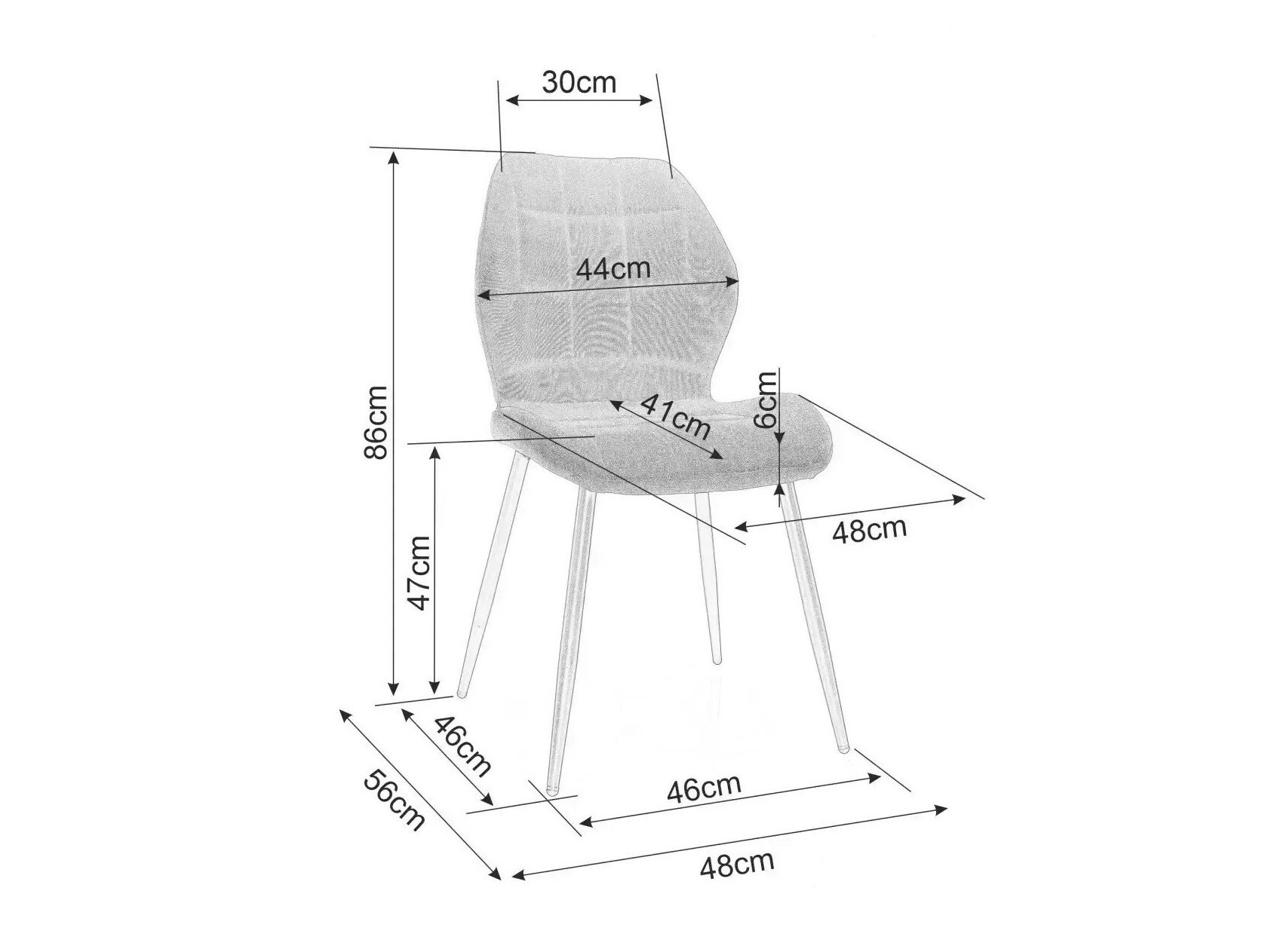 Stol Detroit 723 (Črna)