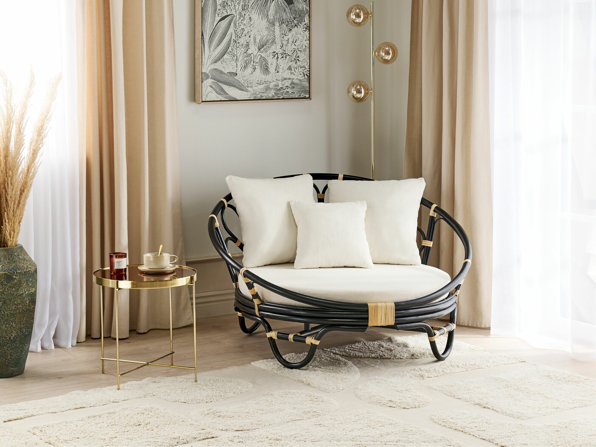 Vrtni fotelj Berwyn 2600 (Črna)