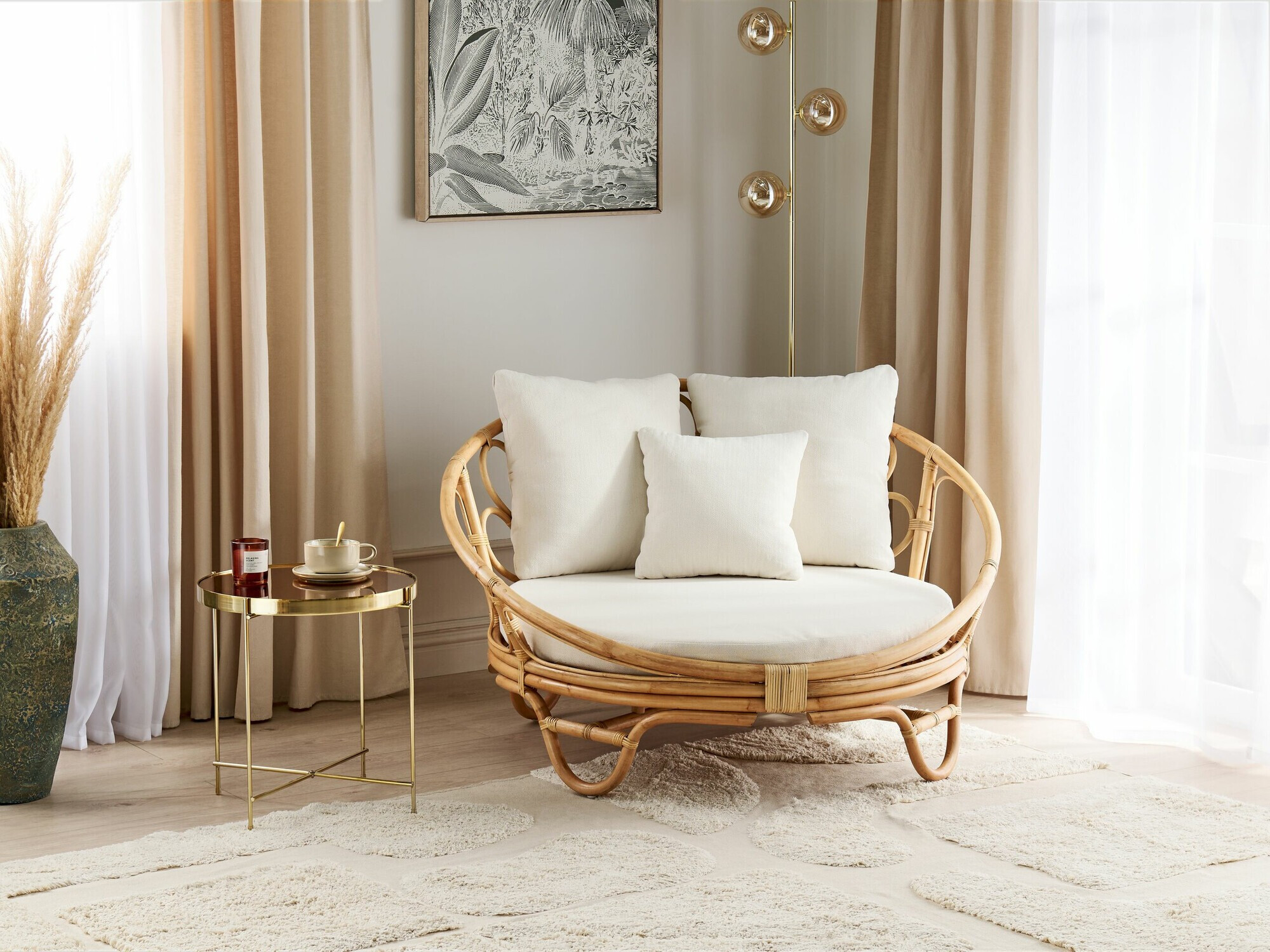 Vrtni fotelj Berwyn 2600 (Svetlo rjava)