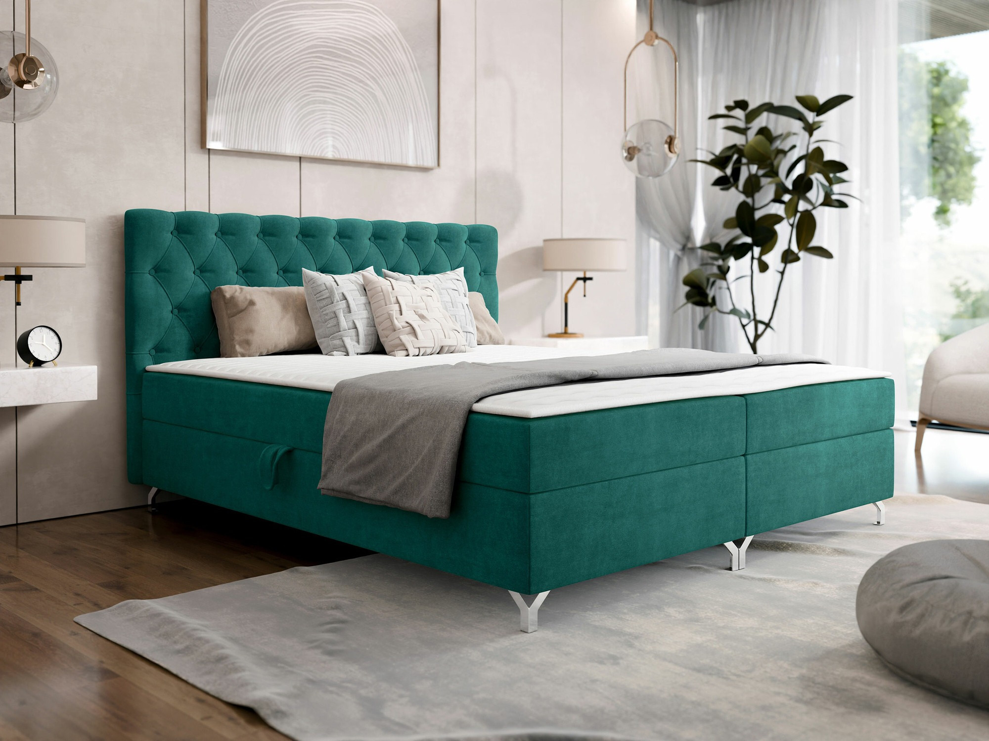 Boxspring postelja Memphis 141 (Manila 37)